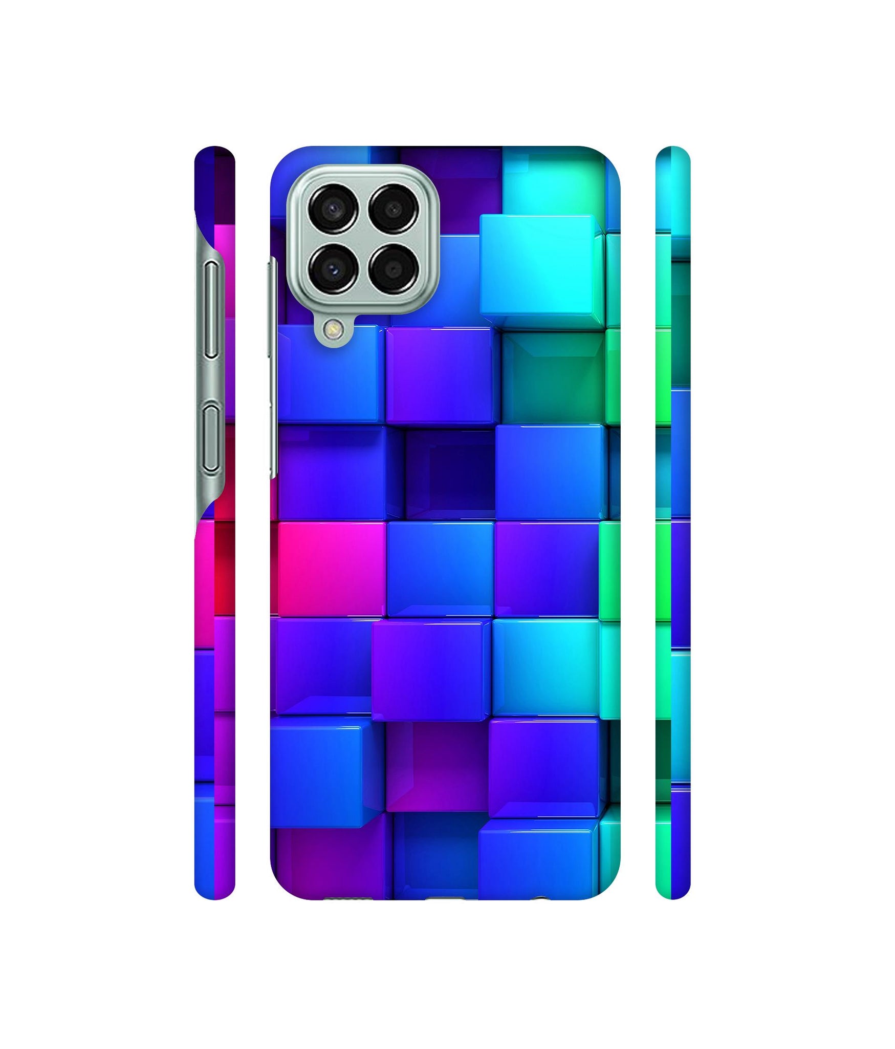 Blocks Rainbow 3D Graphics Designer Hard Back Cover for Samsung Galaxy M33 5G