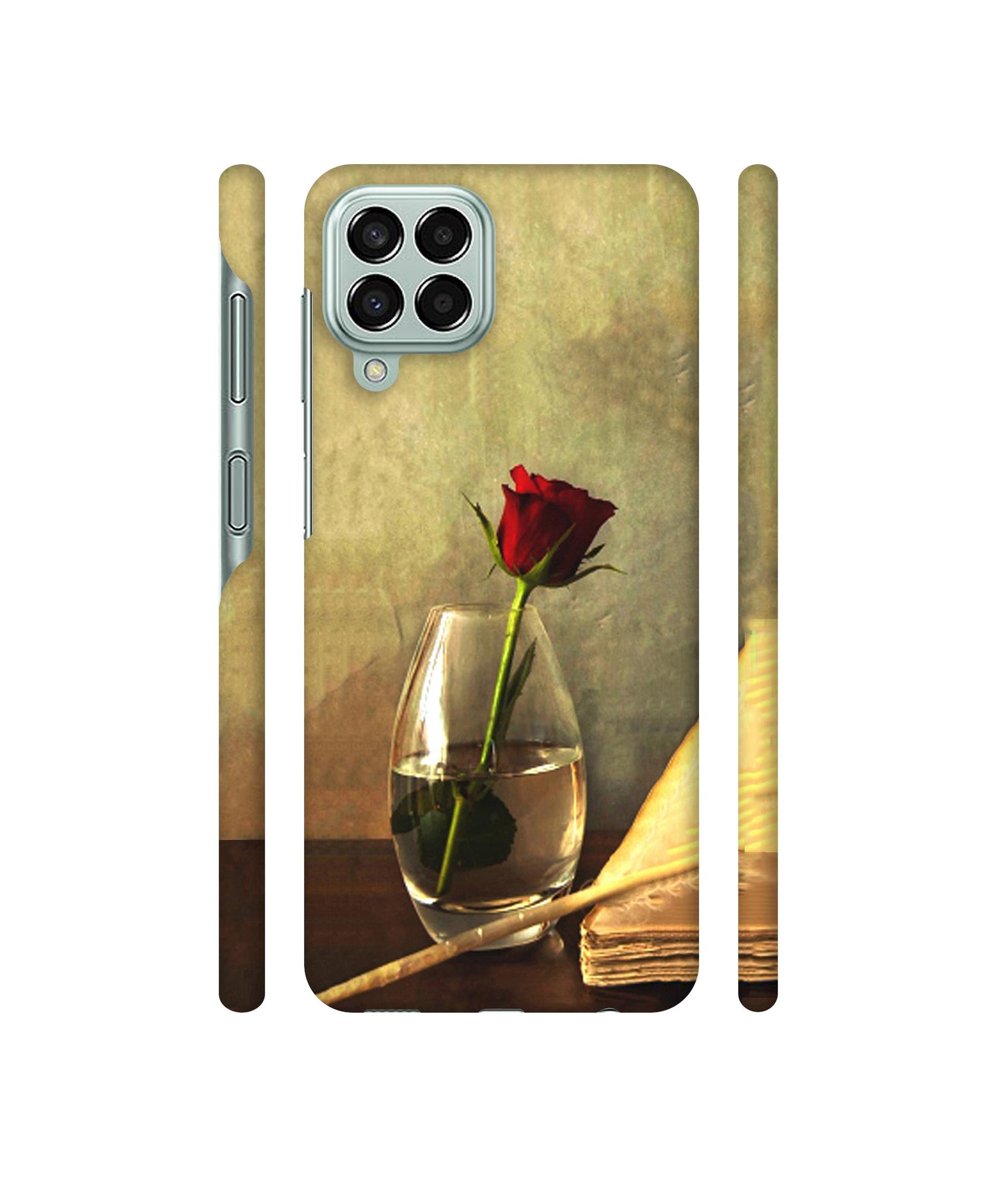 Red Rose in Glass Designer Hard Back Cover for Samsung Galaxy M33 5G