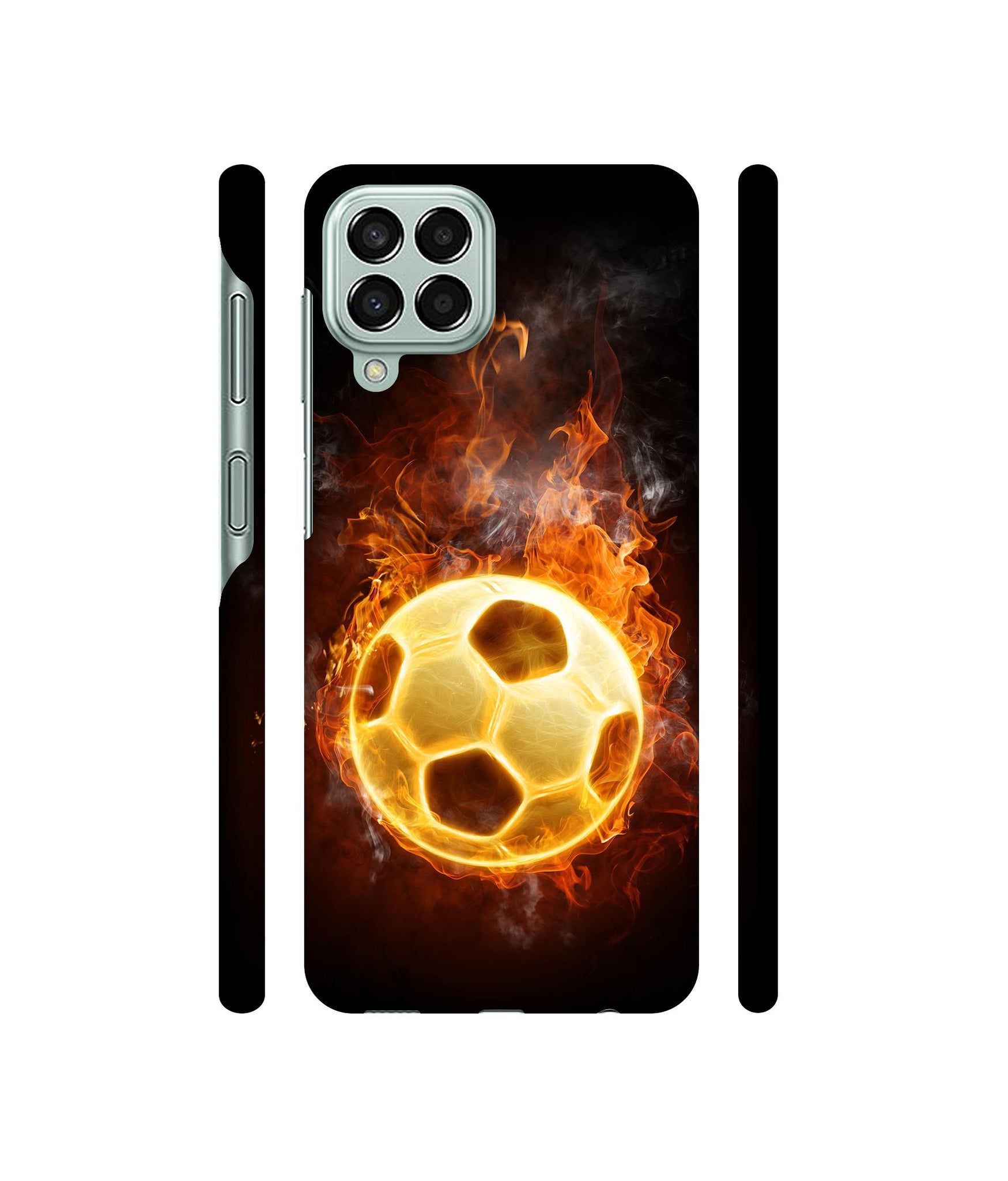 Football & Fire Designer Hard Back Cover for Samsung Galaxy M33 5G