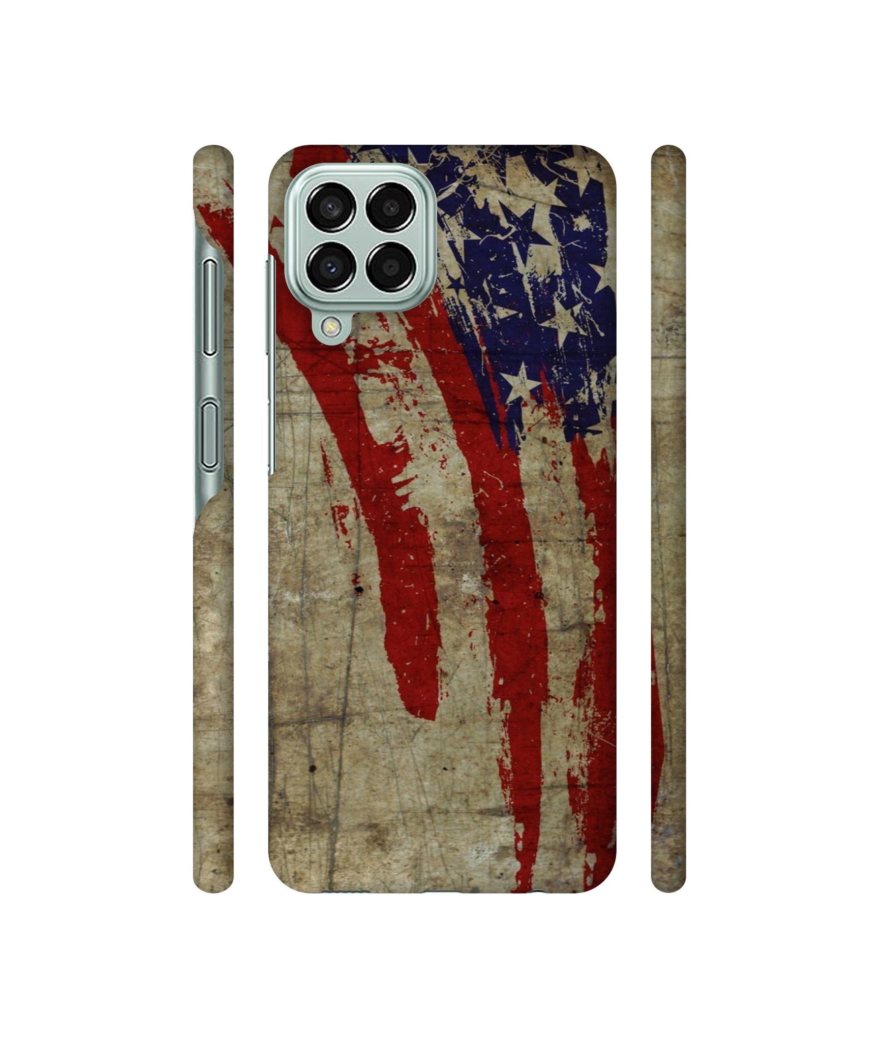 Vintage American Flag Designer Hard Back Cover for Samsung Galaxy M33 5G