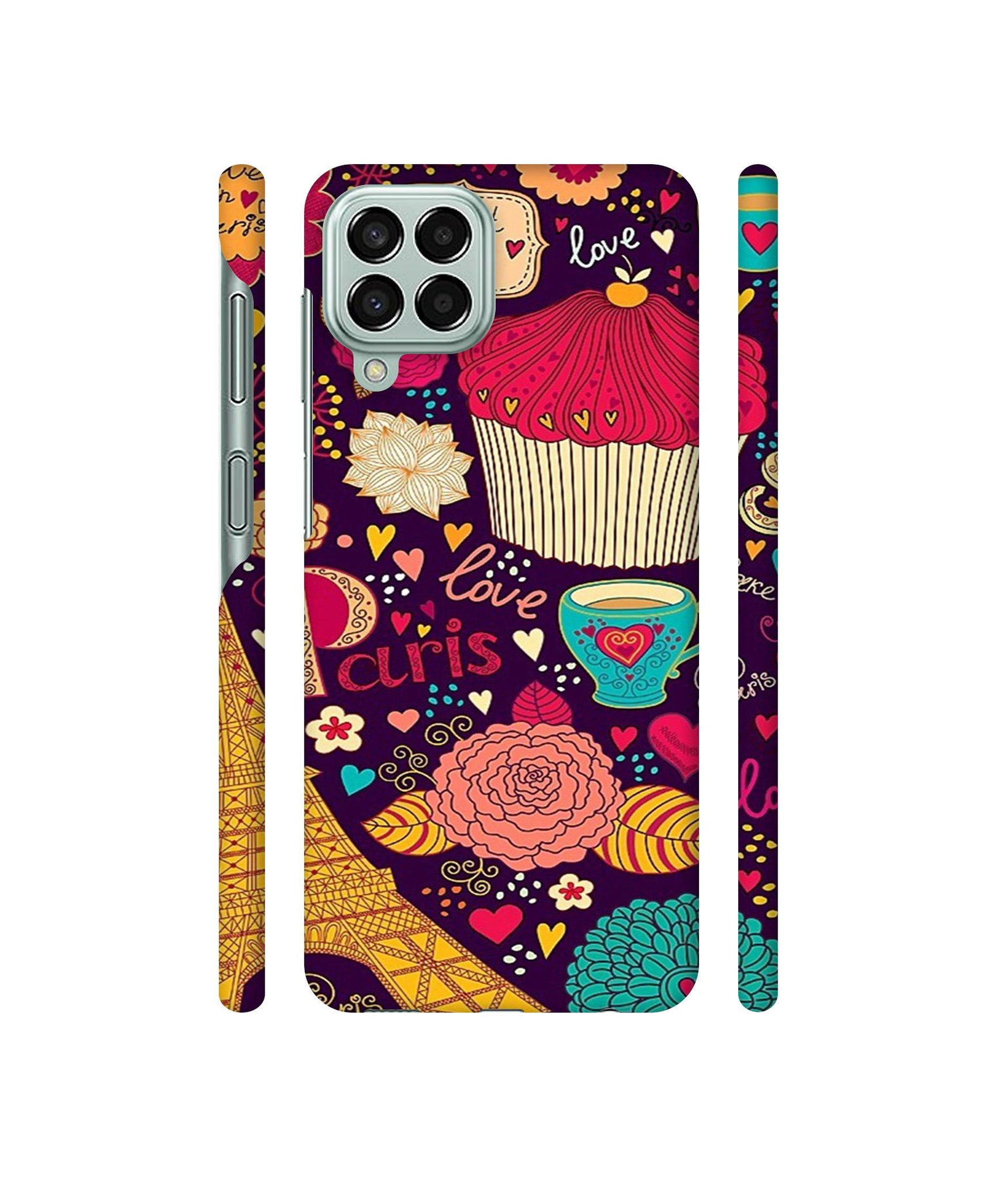 Paris Flower Love Designer Hard Back Cover for Samsung Galaxy M33 5G