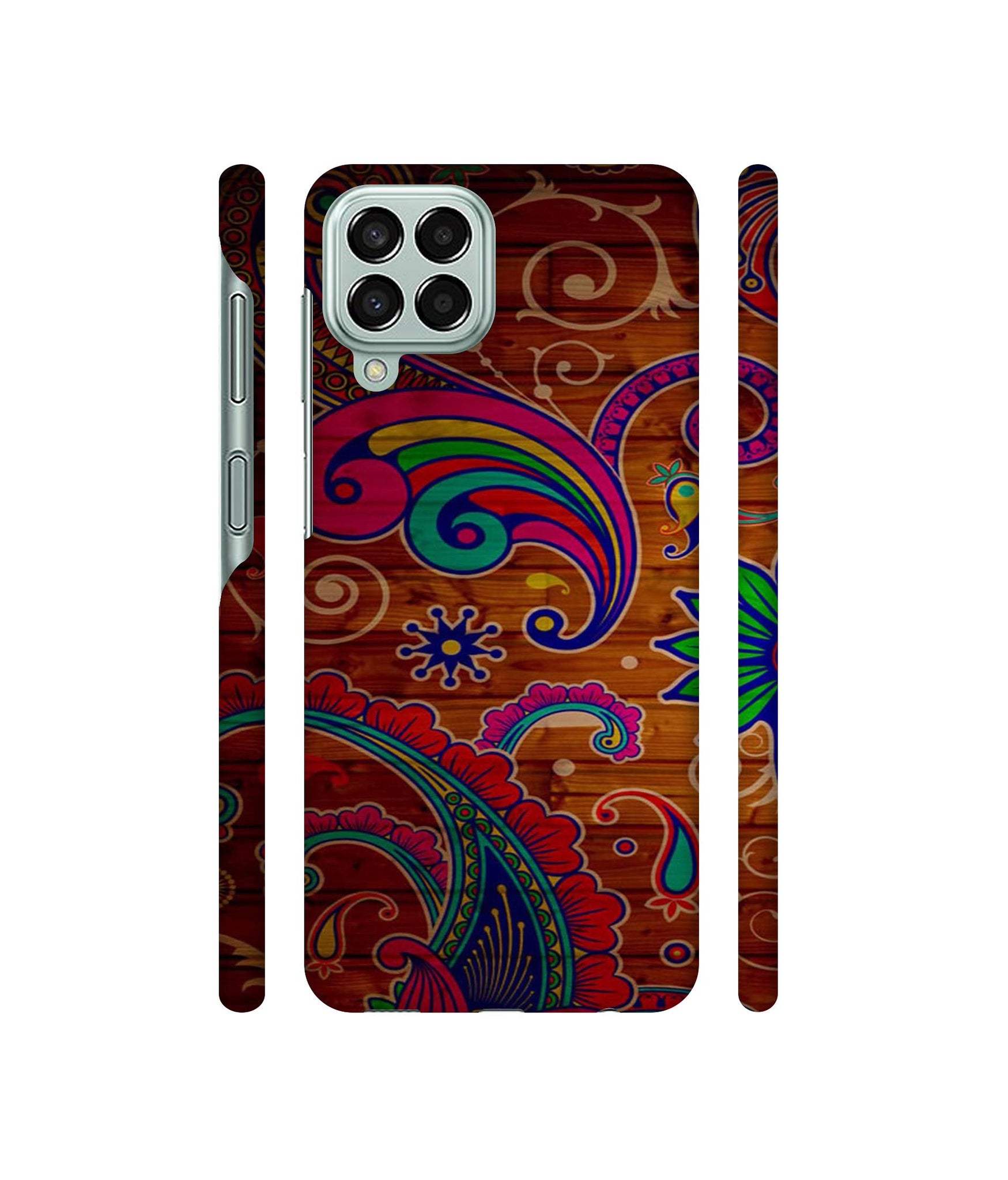 Wooden Pattern Print Designer Hard Back Cover for Samsung Galaxy M33 5G