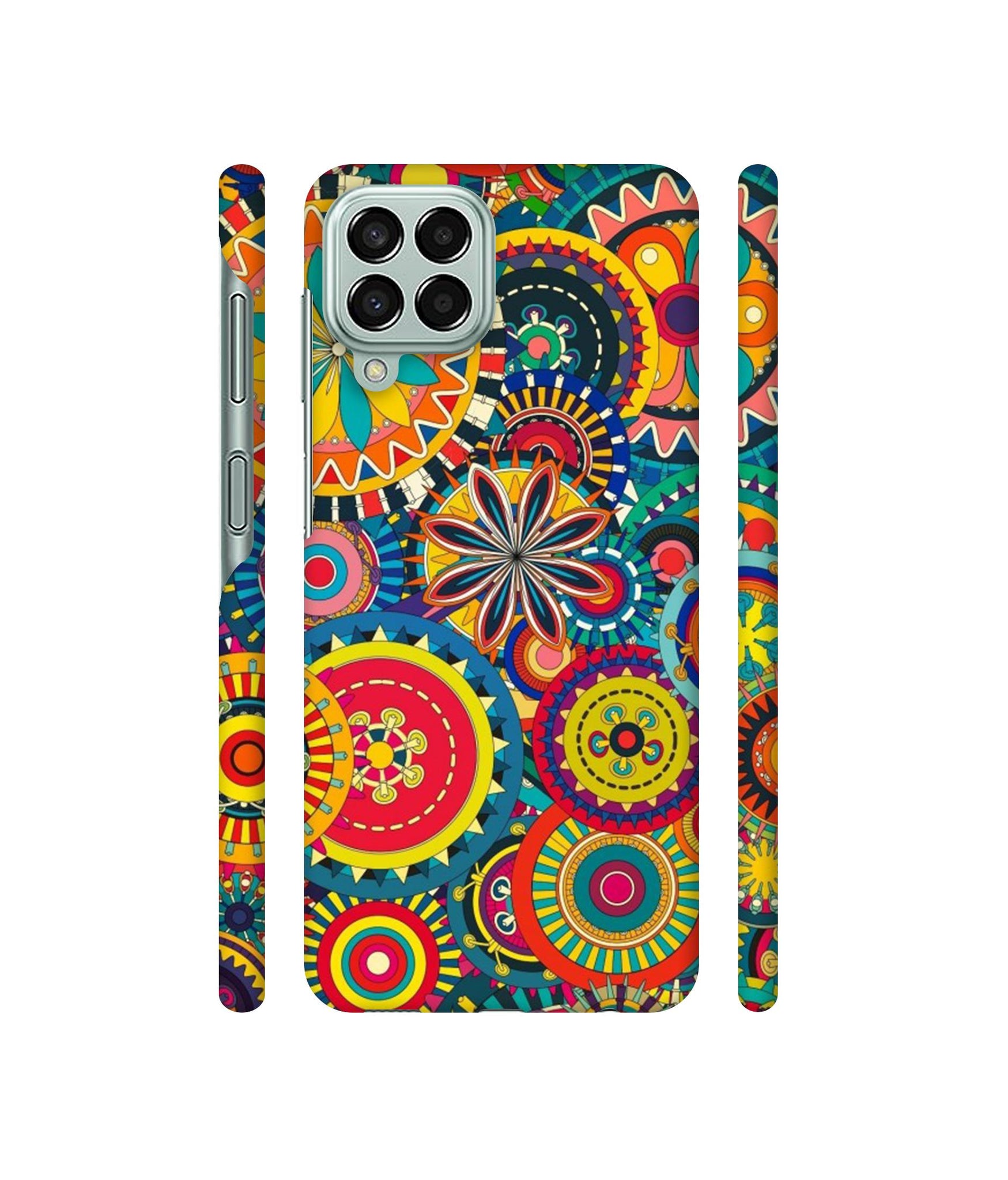 Ring Pattern Print Designer Hard Back Cover for Samsung Galaxy M33 5G