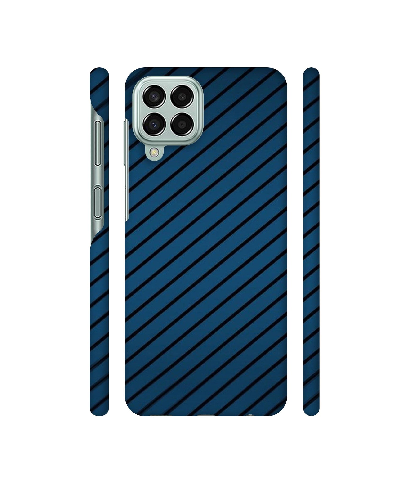 Blue Stripes Designer Hard Back Cover for Samsung Galaxy M33 5G