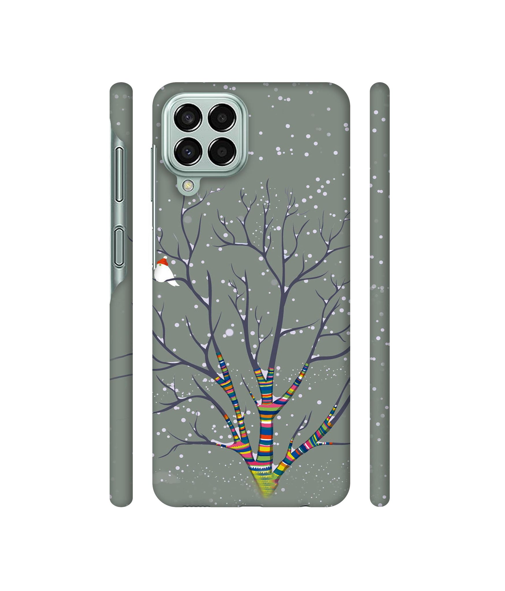 Winter Pattern Print Designer Hard Back Cover for Samsung Galaxy M33 5G