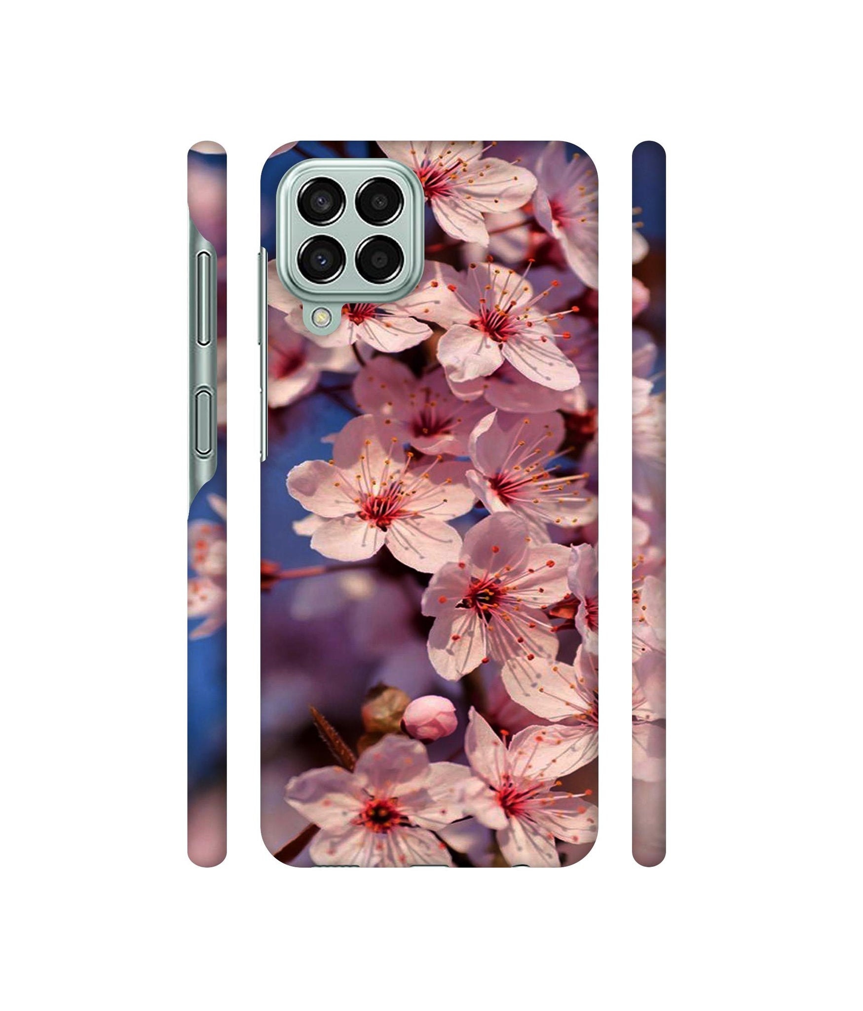 Pink Flowers Pattern Designer Hard Back Cover for Samsung Galaxy M33 5G