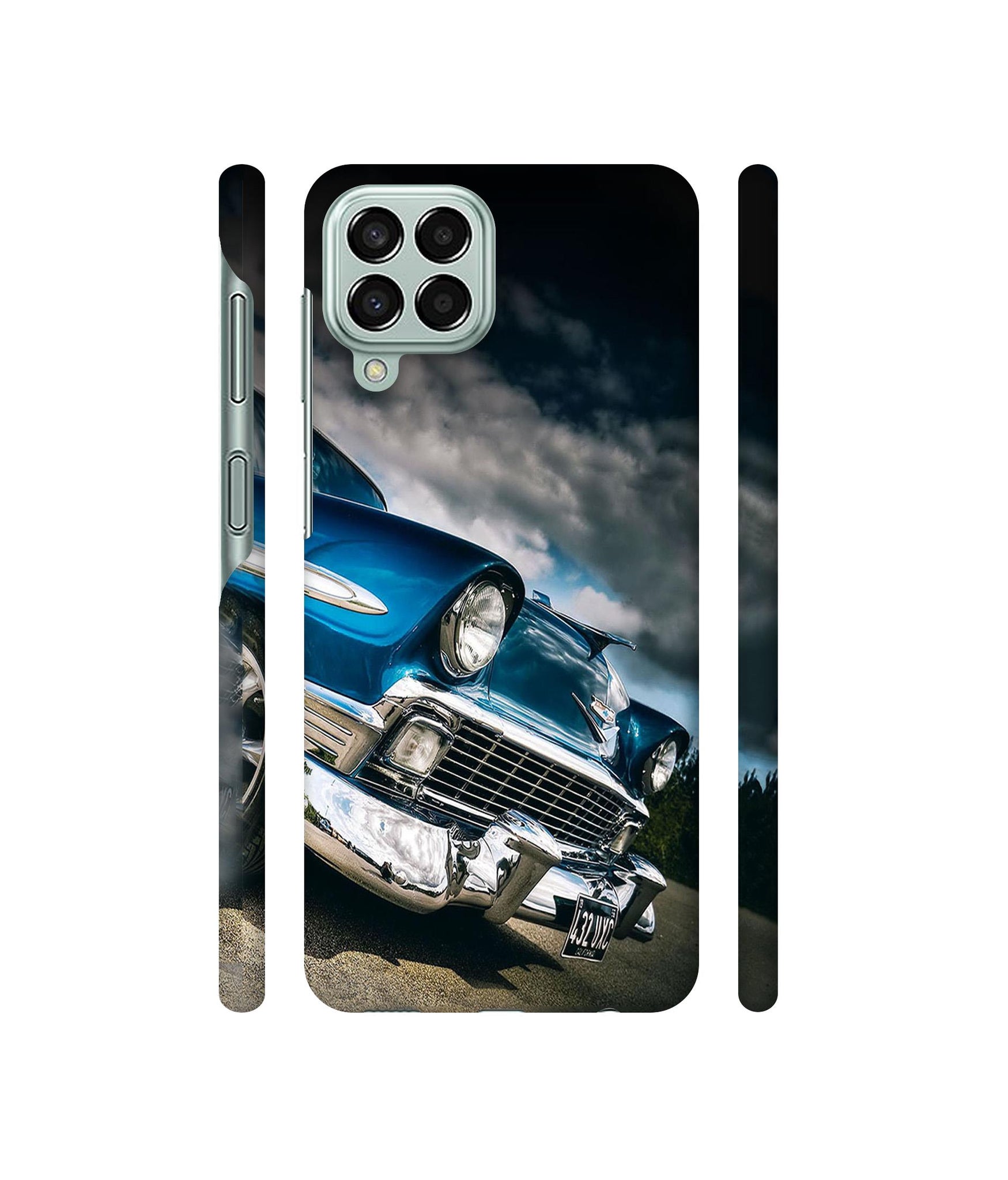 Vintage Car Pattern Designer Hard Back Cover for Samsung Galaxy M33 5G