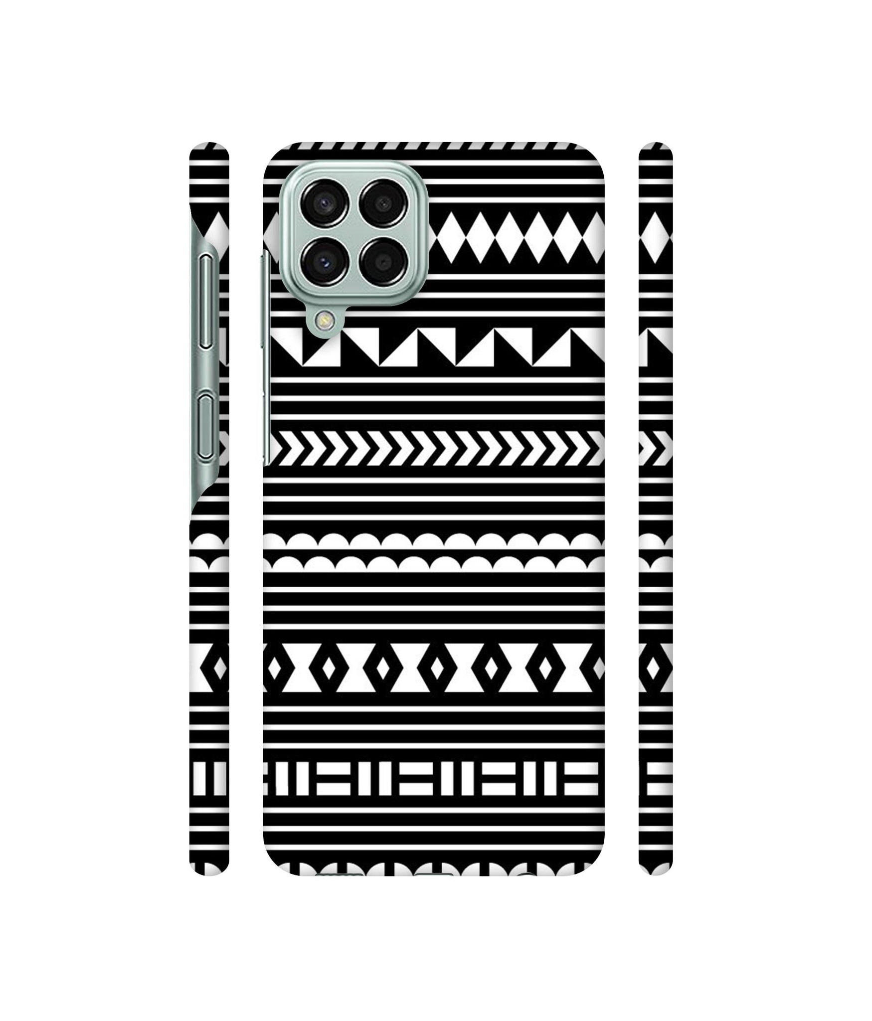 Black Pattern Designer Hard Back Cover for Samsung Galaxy M33 5G