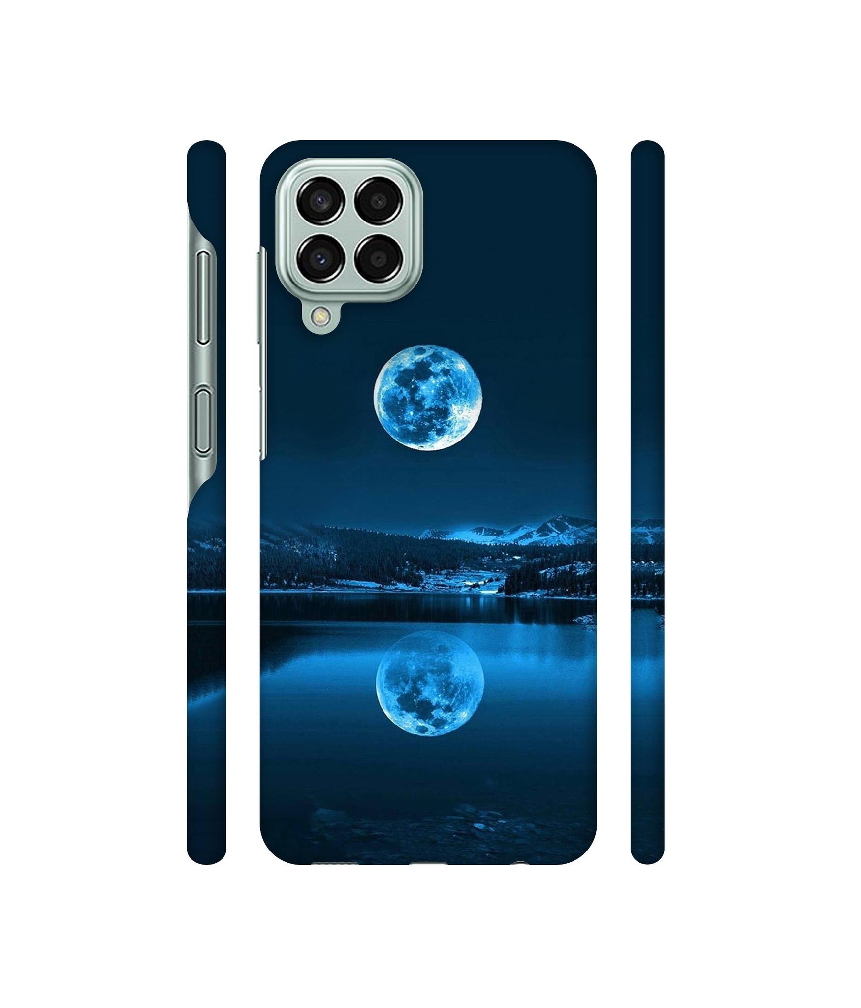 Moon Pattern Print Designer Hard Back Cover for Samsung Galaxy M33 5G