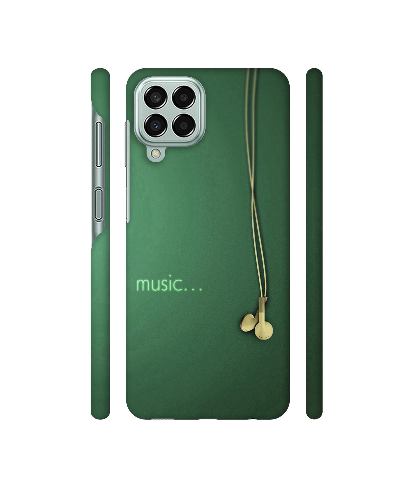 Headphone Music Designer Hard Back Cover for Samsung Galaxy M33 5G