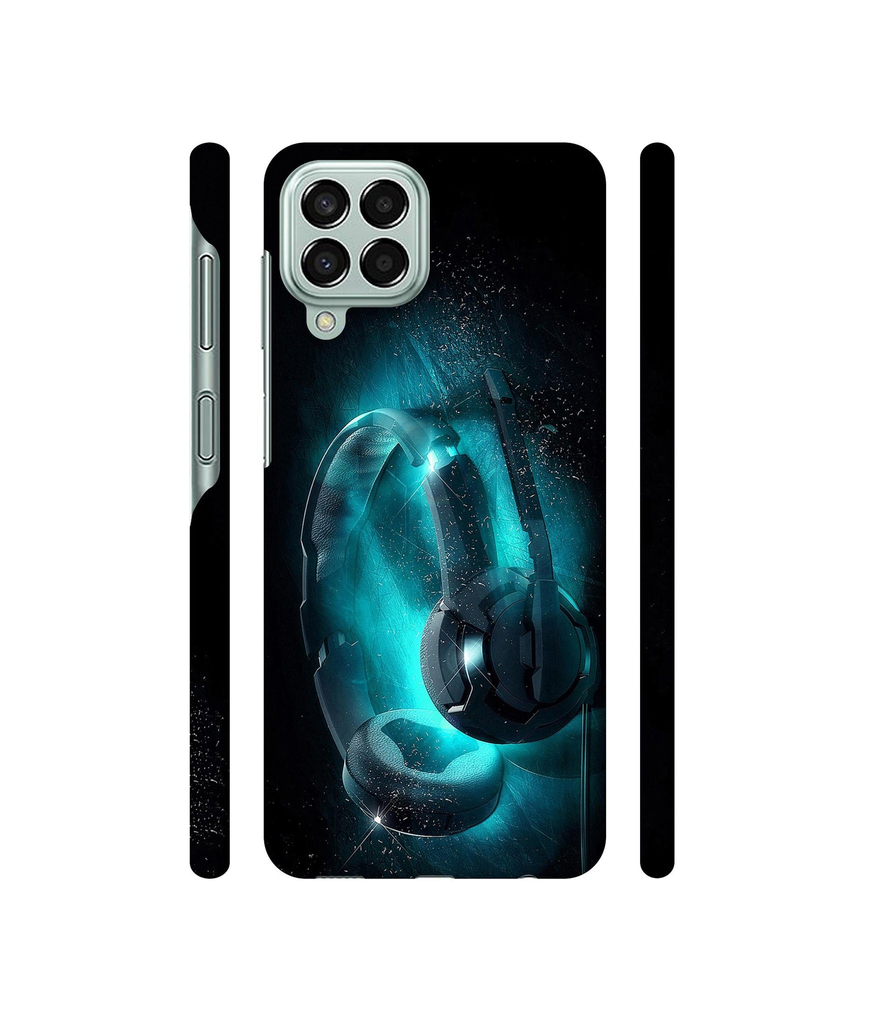 Cool Headphone Designer Hard Back Cover for Samsung Galaxy M33 5G