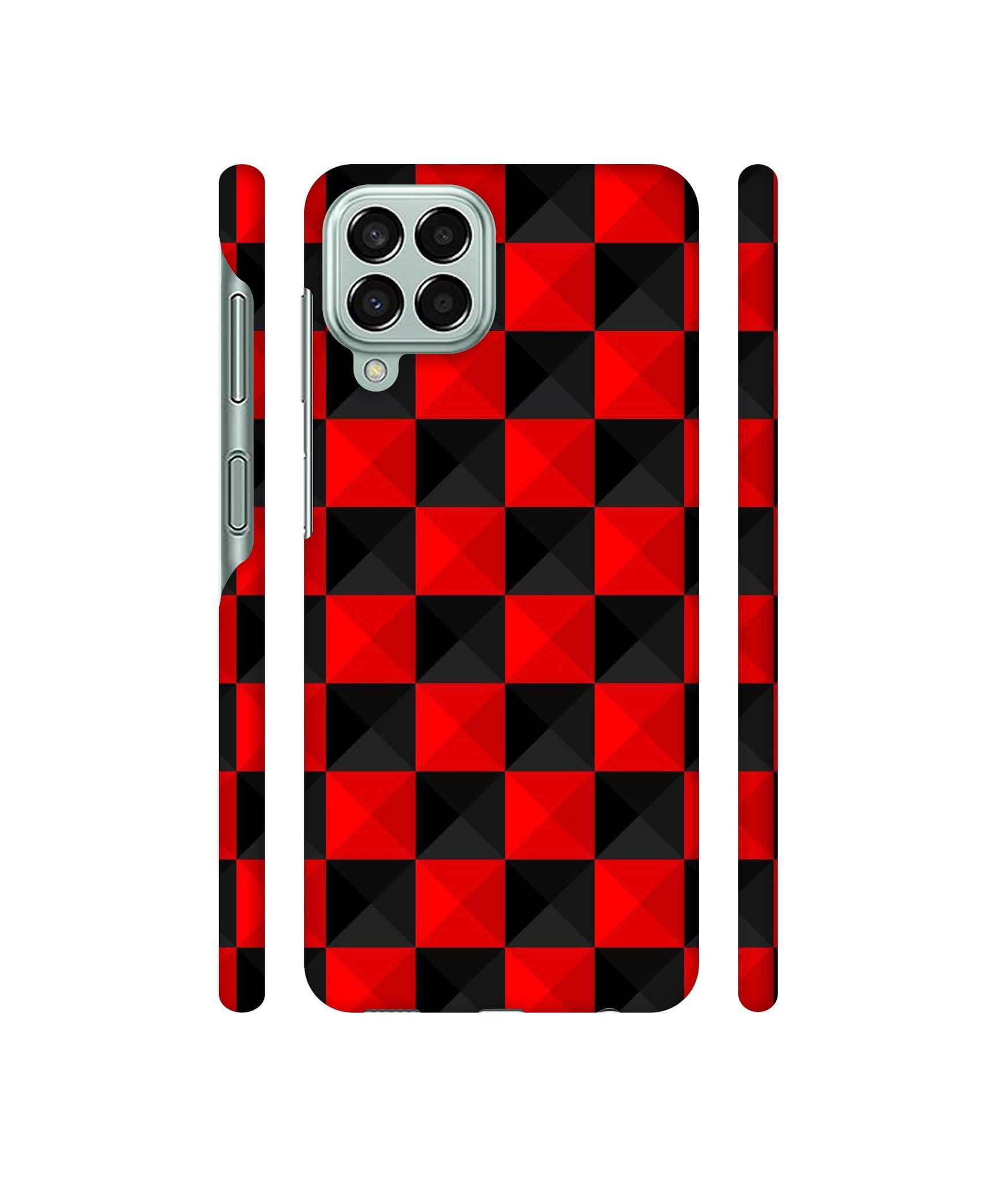 Red N Black Cubes Designer Hard Back Cover for Samsung Galaxy M33 5G