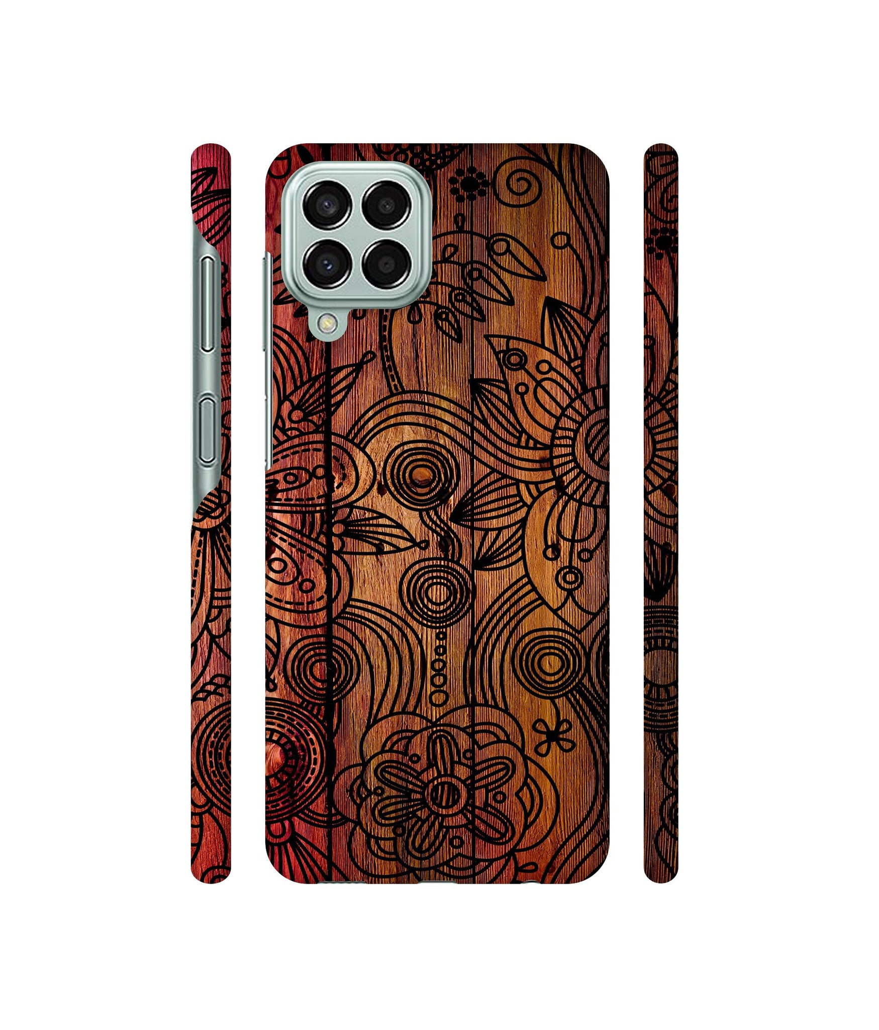 Dark Wooden Background Designer Hard Back Cover for Samsung Galaxy M33 5G