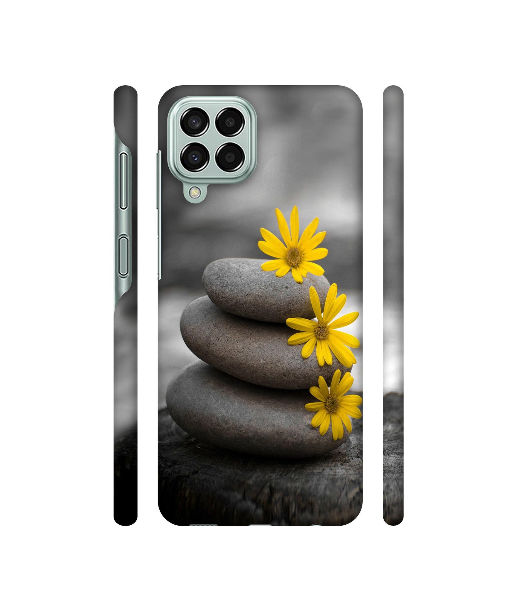 Stones And Flower Designer Hard Back Cover for Samsung Galaxy M33 5G