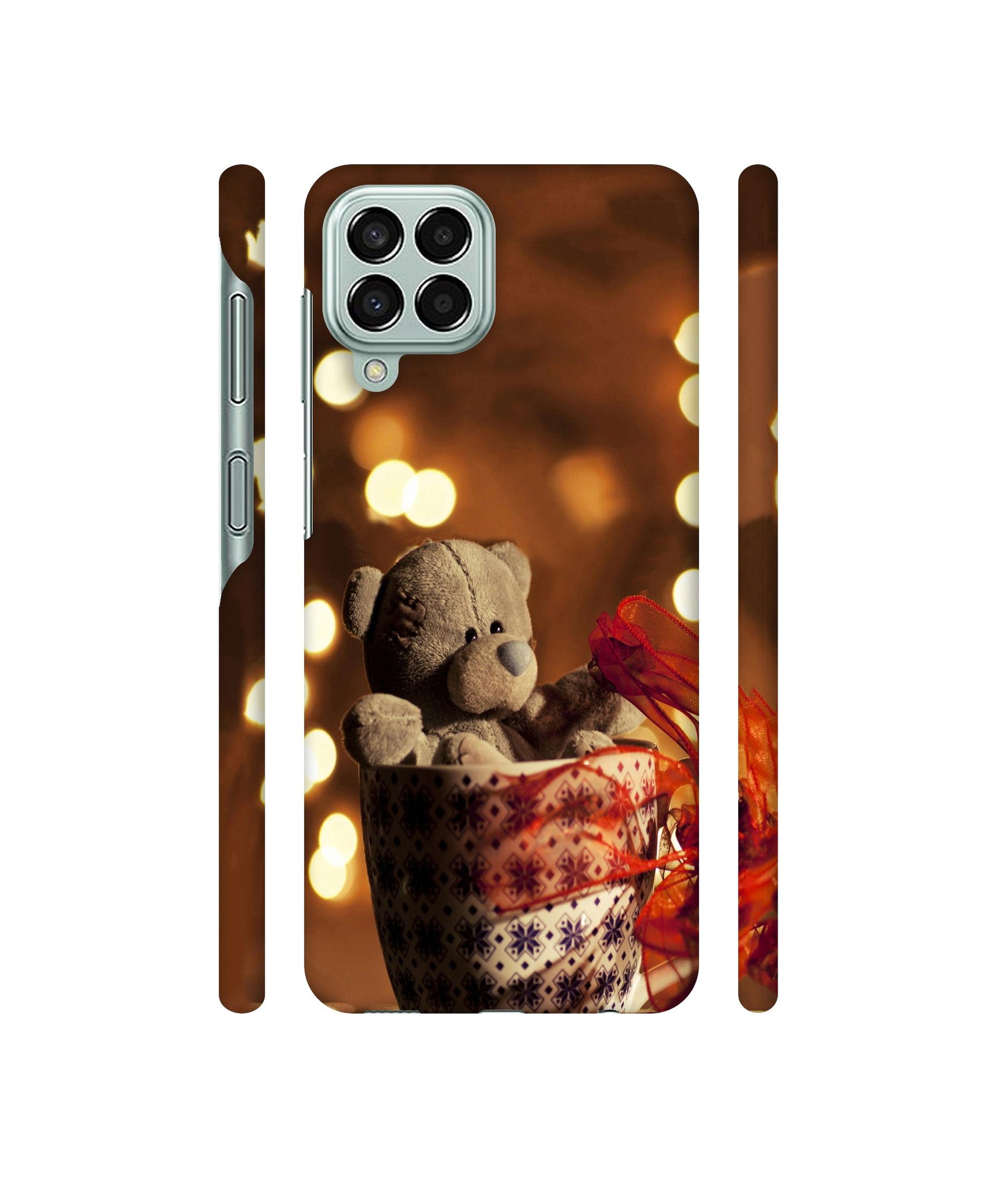 Teddy In Cup Designer Hard Back Cover for Samsung Galaxy M33 5G