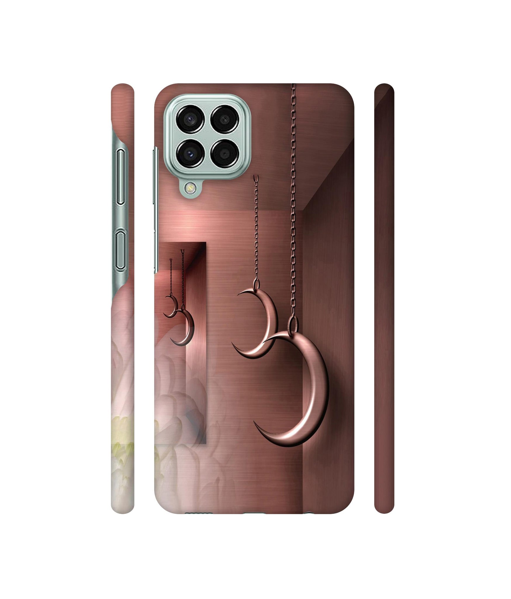 Flower Metal Designer Hard Back Cover for Samsung Galaxy M33 5G