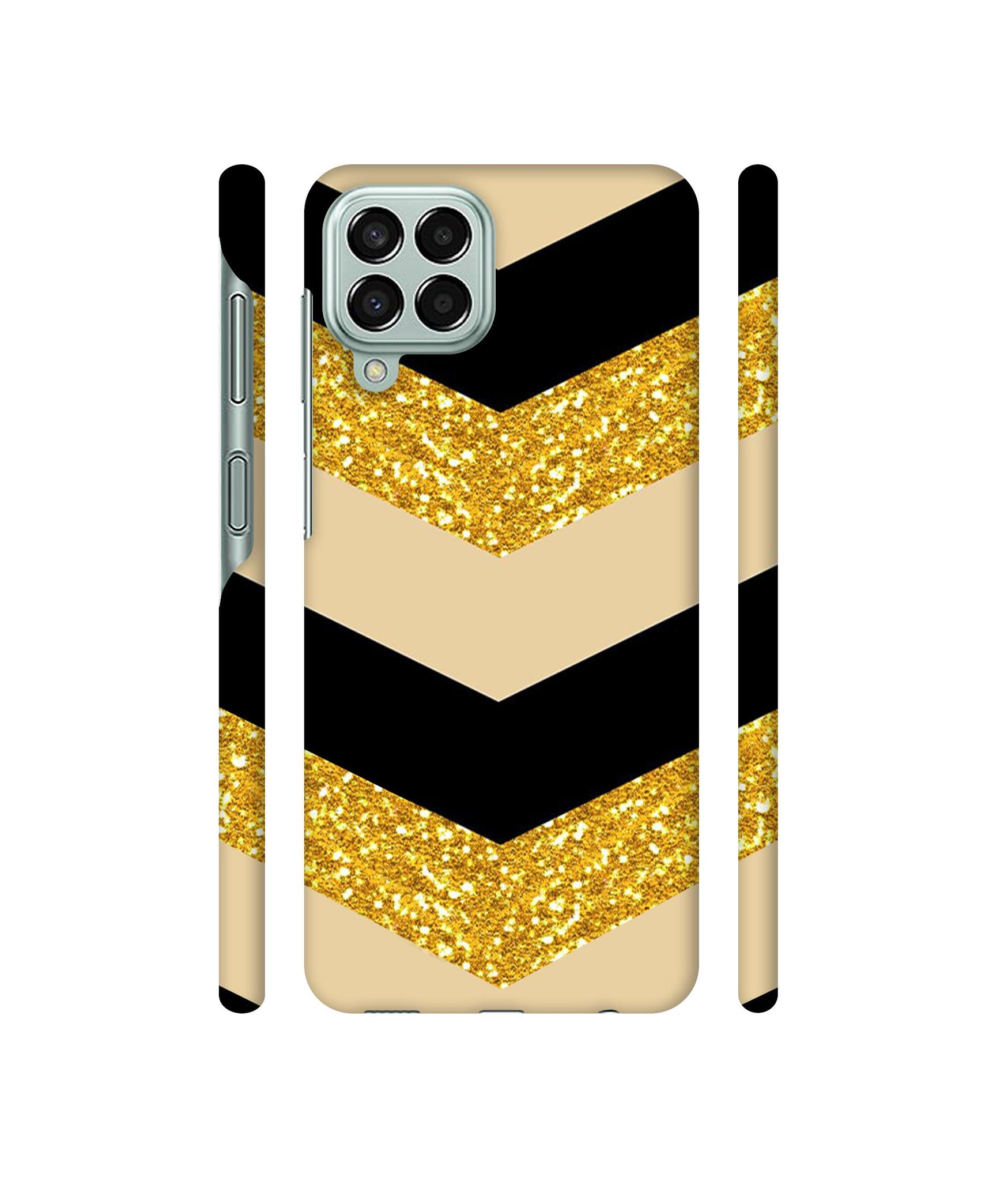 Black & Gold Designer Hard Back Cover for Samsung Galaxy M33 5G