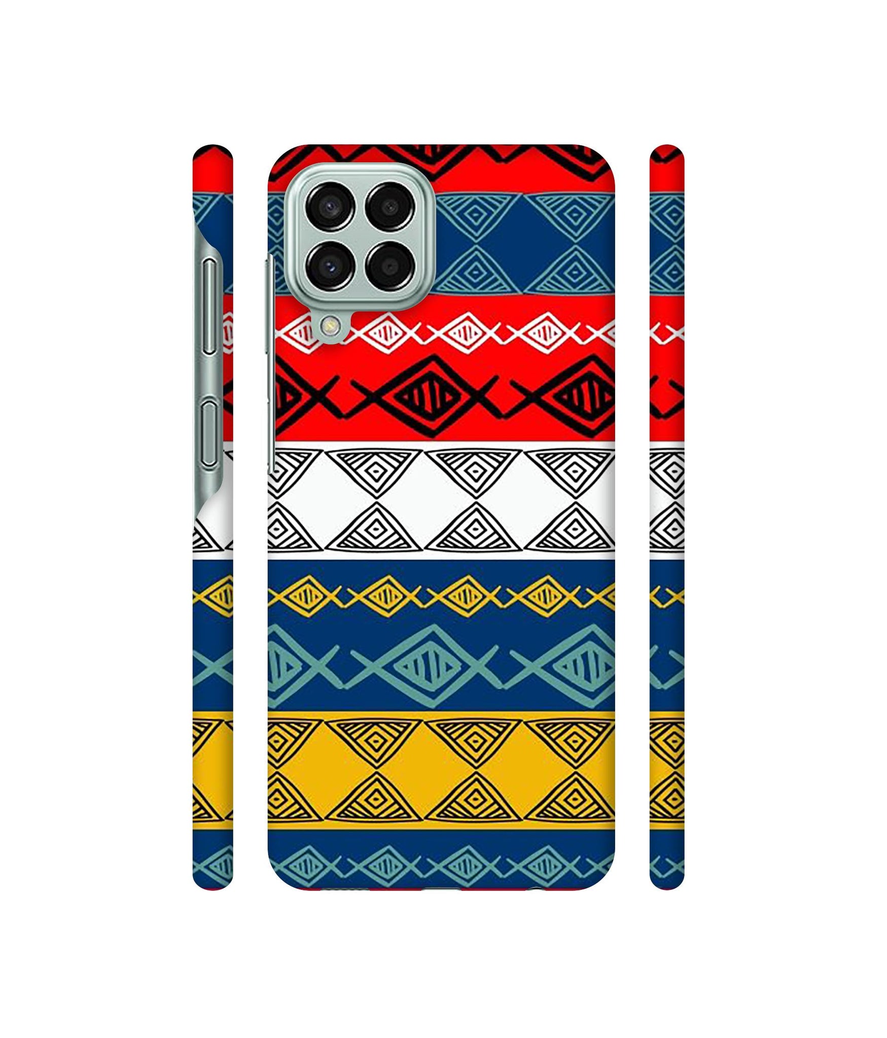 Colorful Hand Made Rangoli Art Designer Hard Back Cover for Samsung Galaxy M33 5G