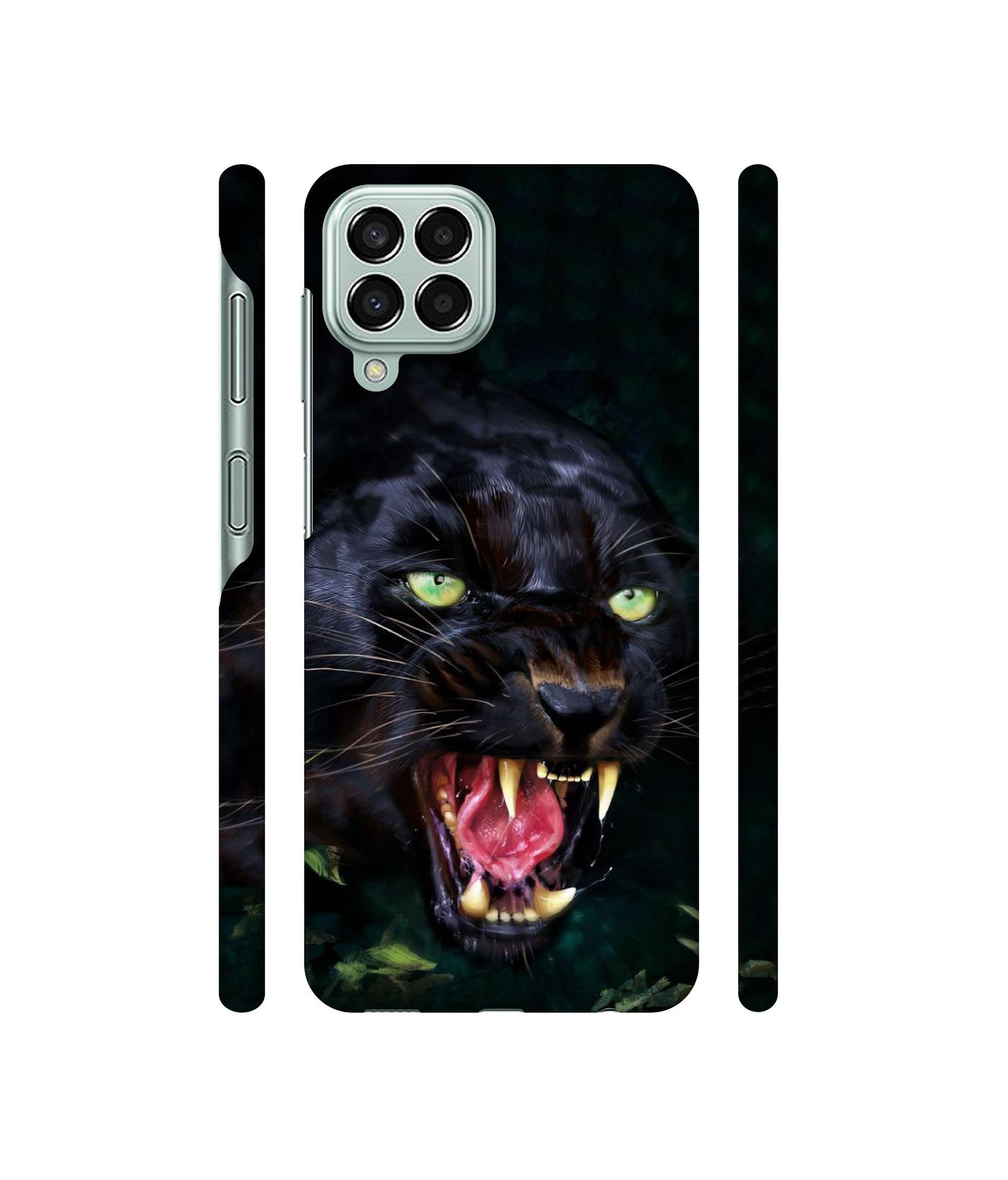 Angry Black Tiger Face Designer Hard Back Cover for Samsung Galaxy M33 5G