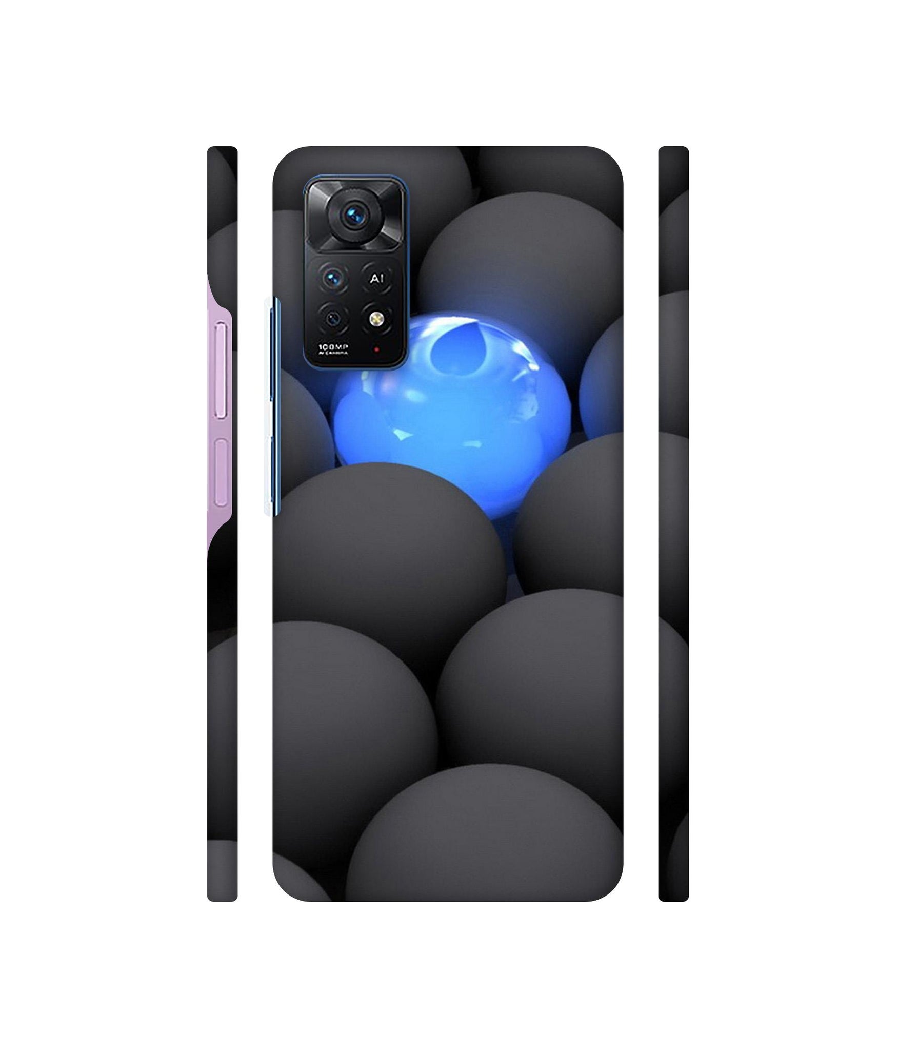 Balls Dark Neon Sight Surface Designer Hard Back Cover for Mi Redmi Note 11 Pro Plus 5G