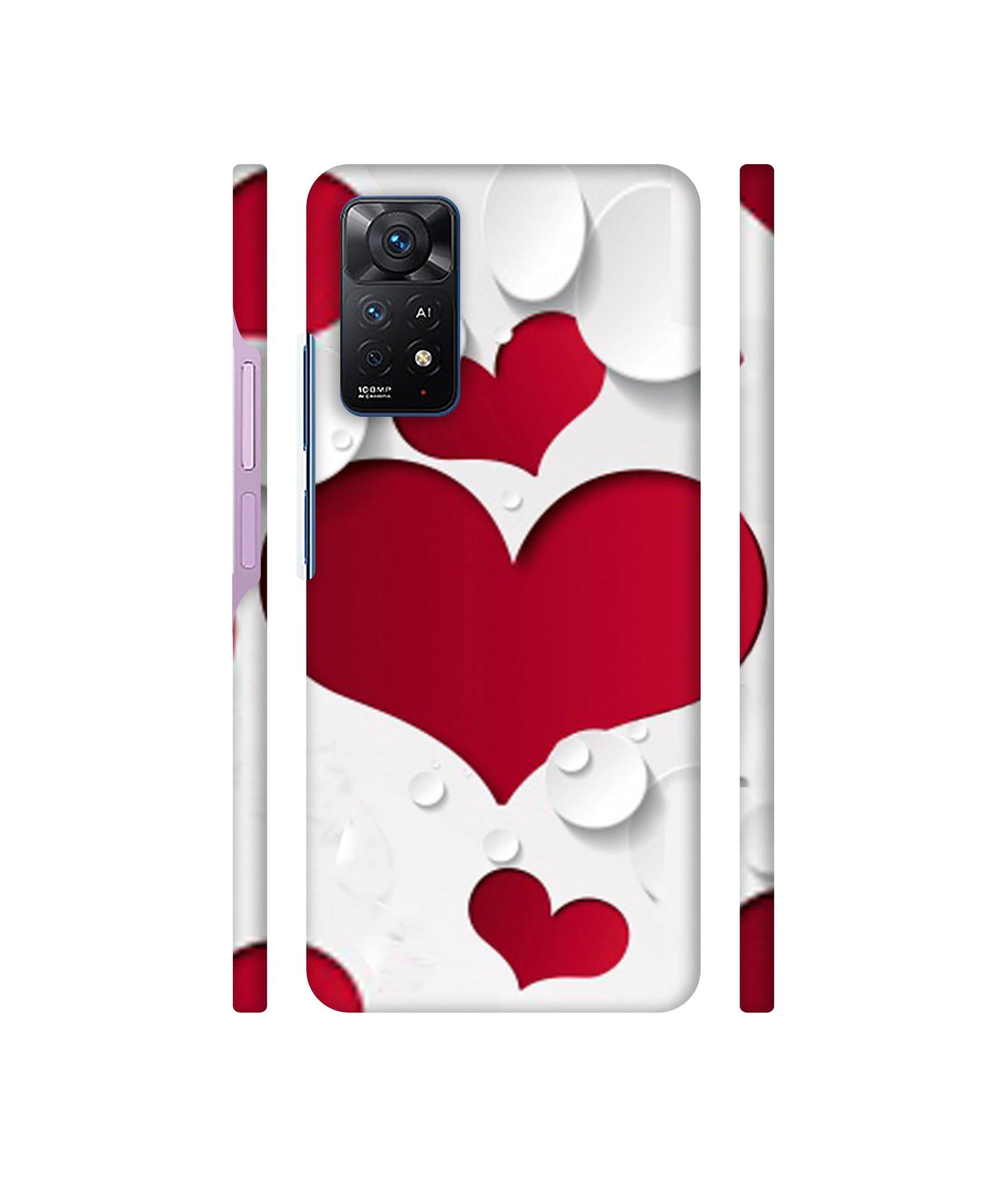 Multiple Hearts Designer Hard Back Cover for Mi Redmi Note 11 Pro Plus 5G