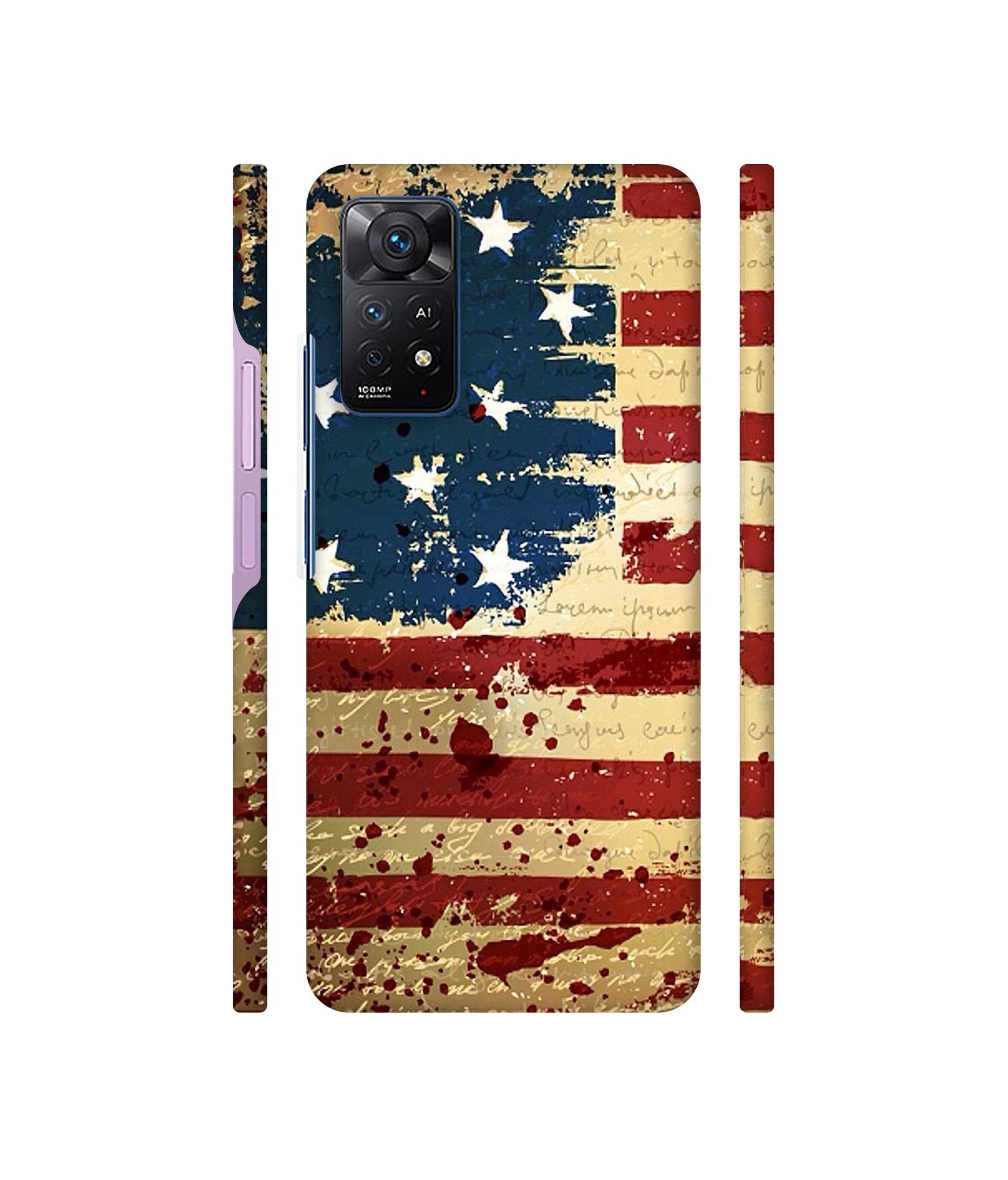 Colorful USA Flag Designer Hard Back Cover for Mi Redmi Note 11 Pro Plus 5G