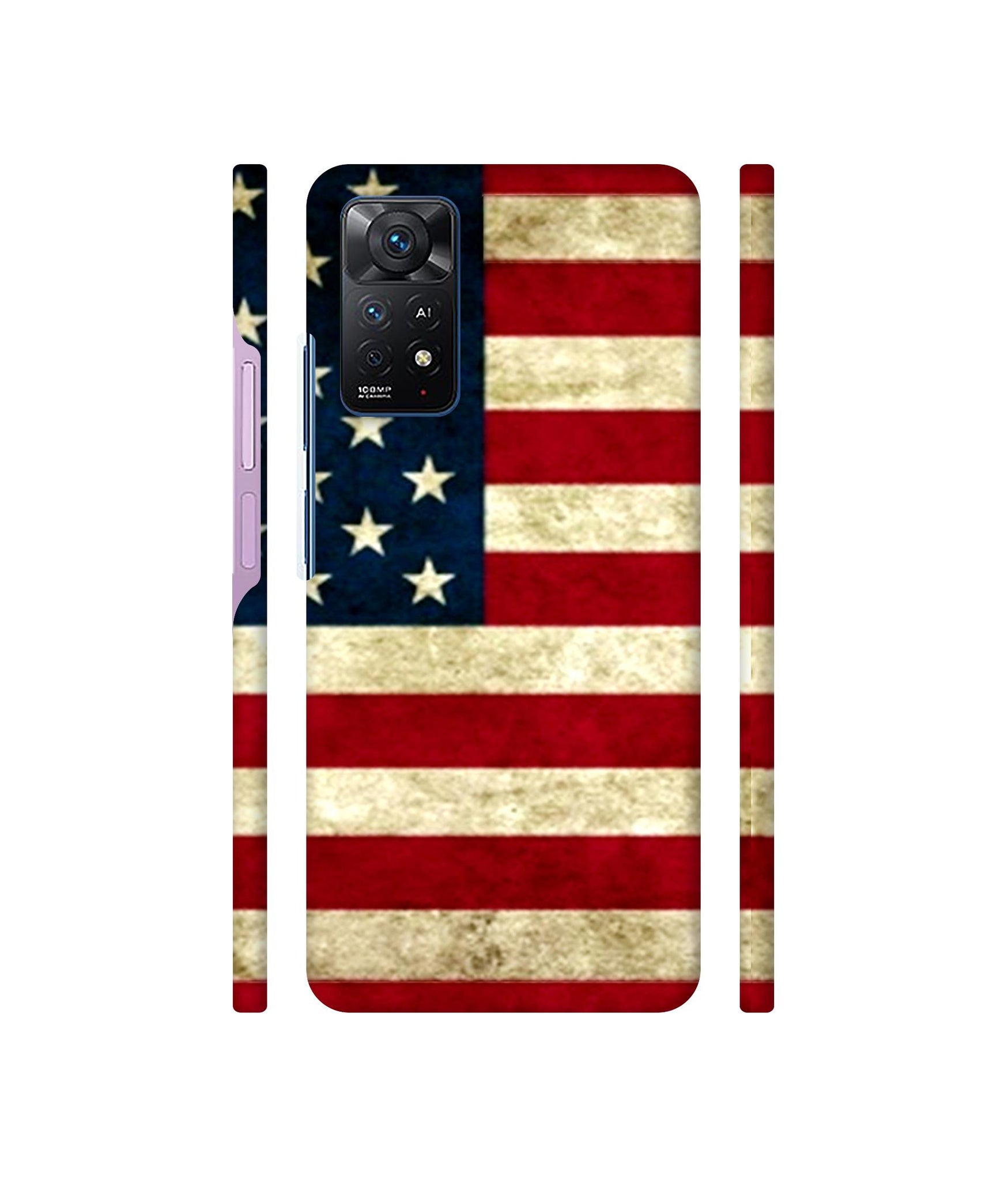 Multicoloured USA Flag Designer Hard Back Cover for Mi Redmi Note 11 Pro Plus 5G