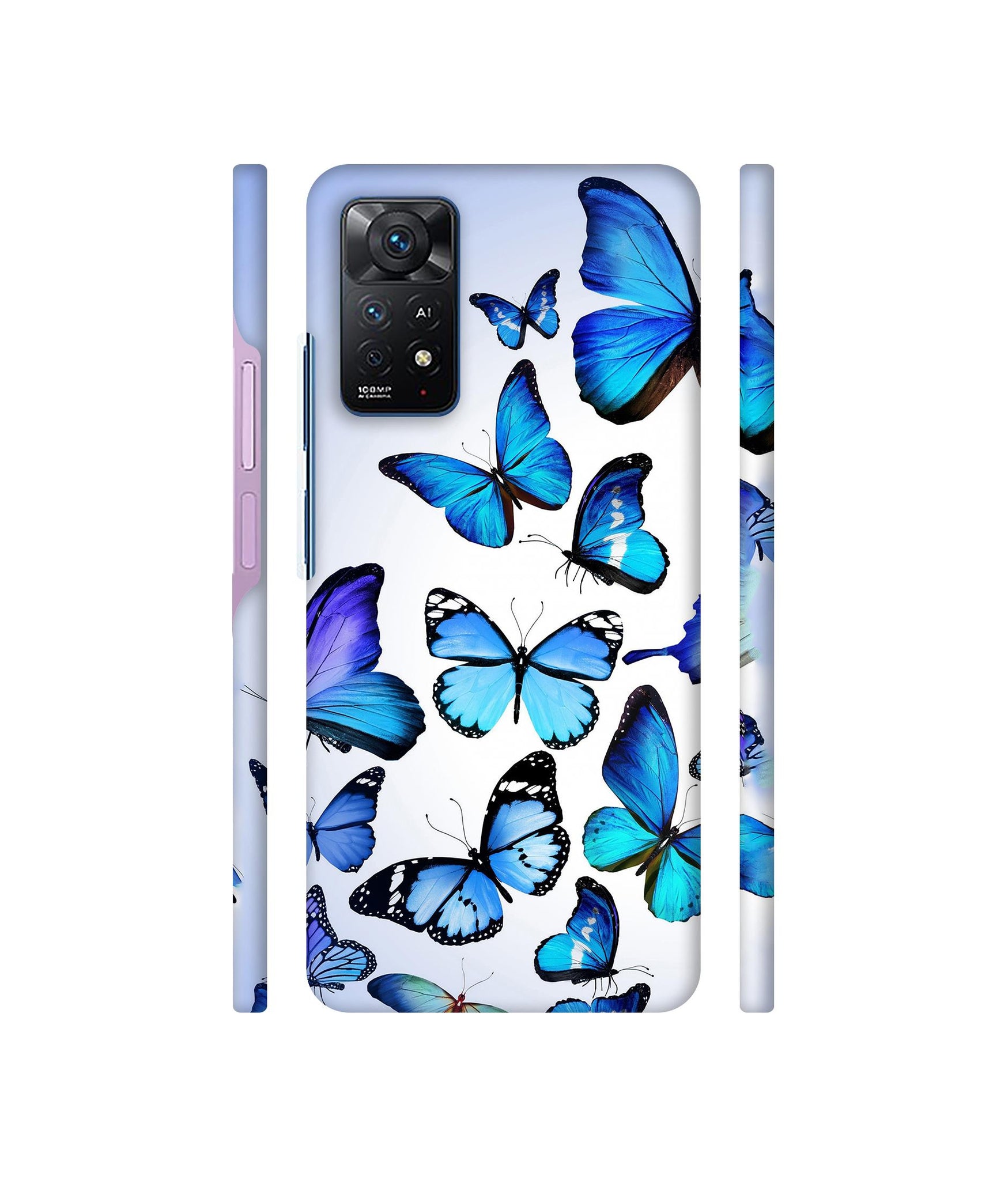 Colorful Flying Butterfly Designer Hard Back Cover for Mi Redmi Note 11 Pro Plus 5G