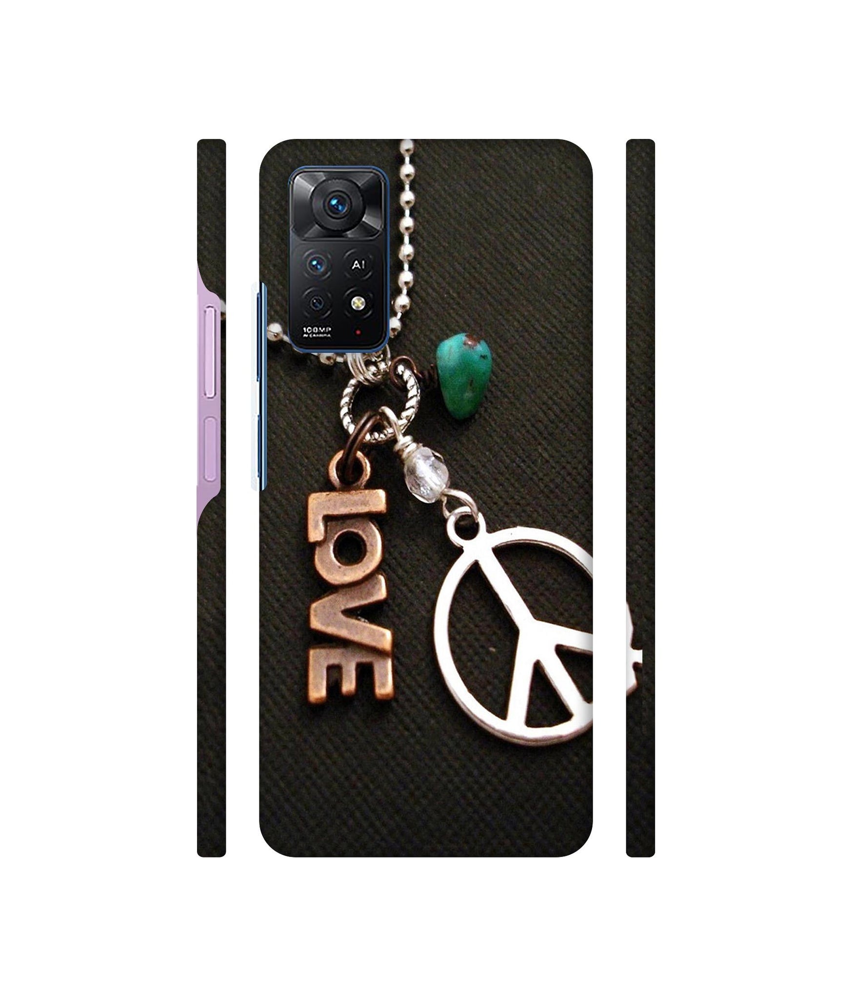 Love and Peace Designer Hard Back Cover for Mi Redmi Note 11 Pro Plus 5G