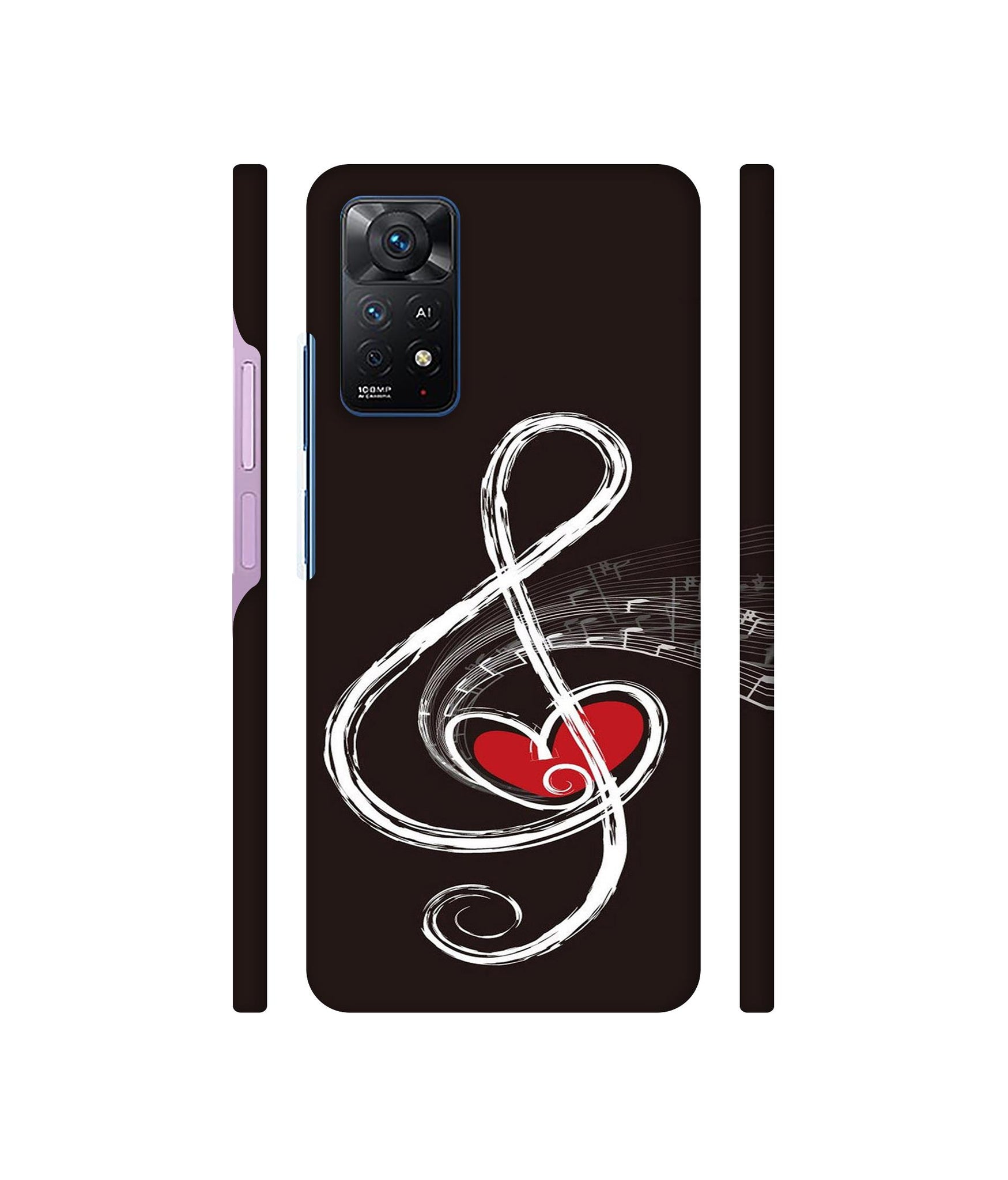 Love Note Music Designer Hard Back Cover for Mi Redmi Note 11 Pro Plus 5G