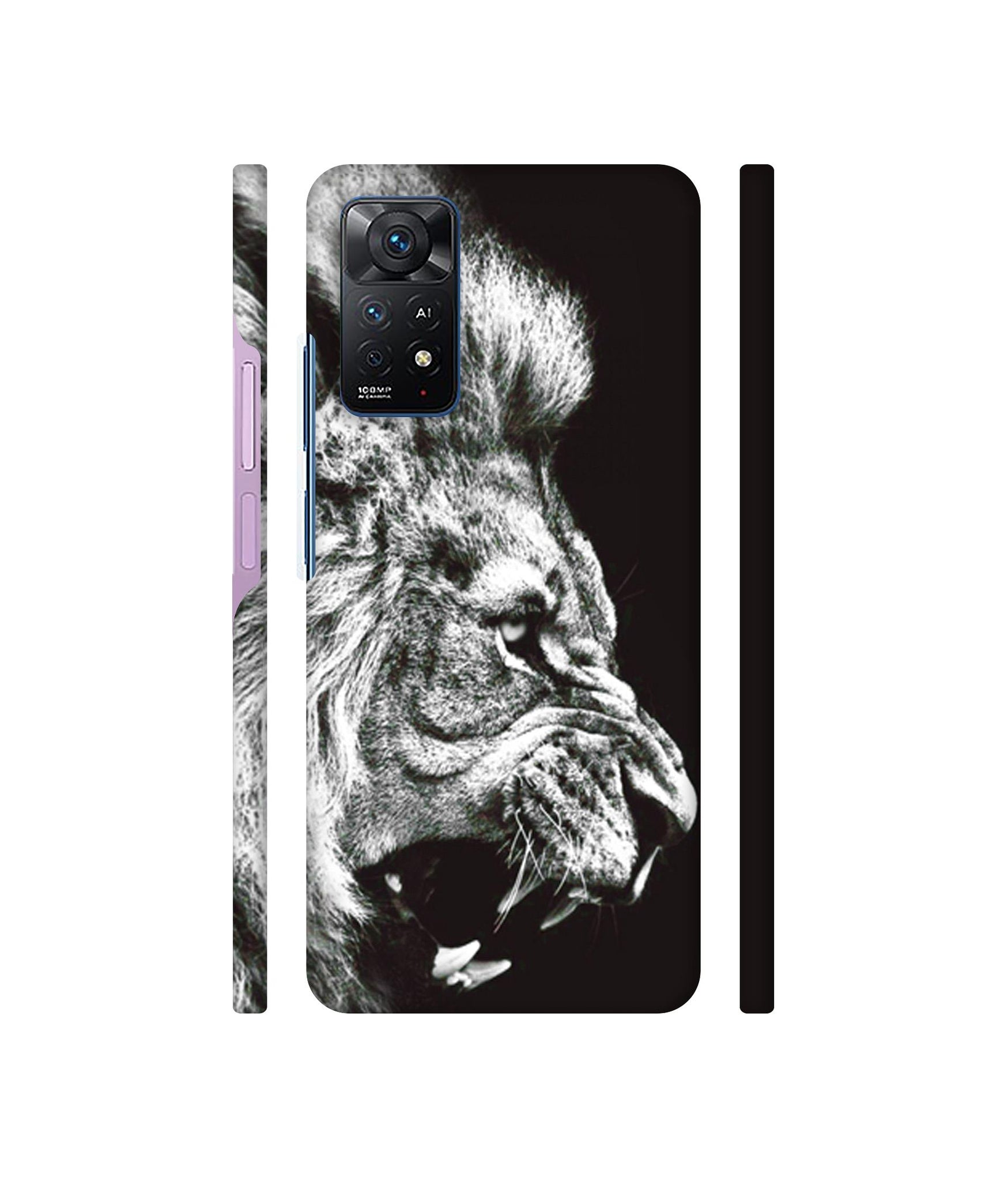 Angry Lion Designer Hard Back Cover for Mi Redmi Note 11 Pro Plus 5G