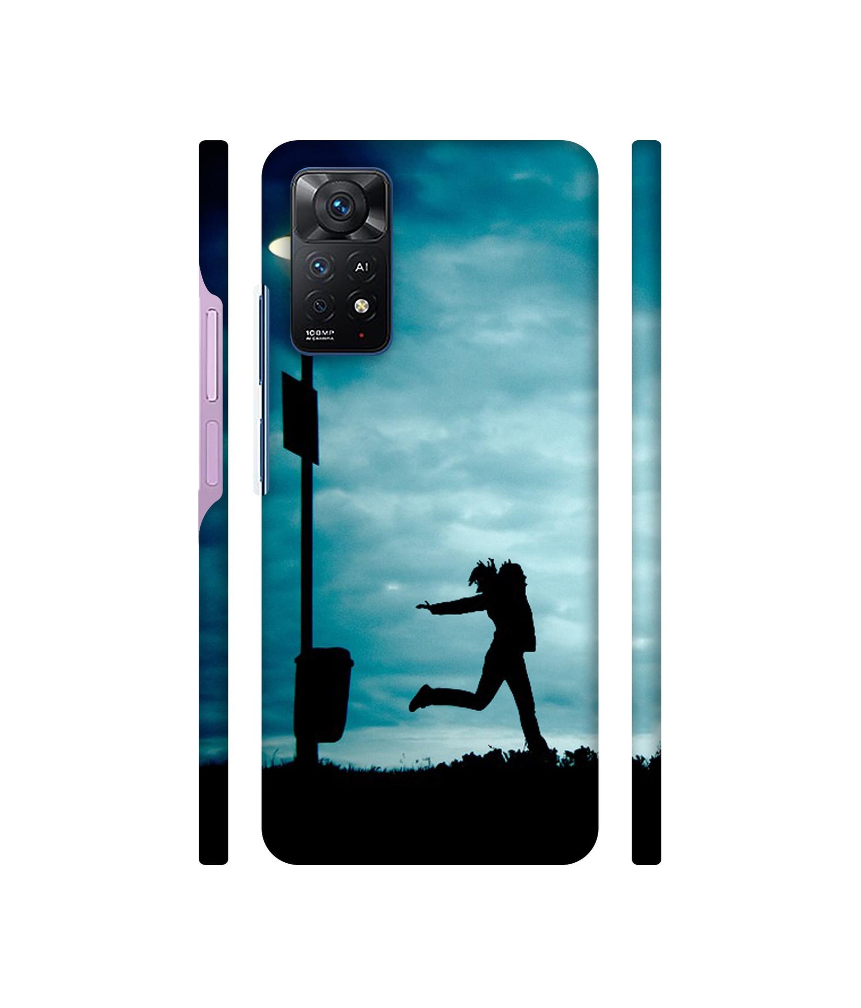 Girl Running At Night Designer Hard Back Cover for Mi Redmi Note 11 Pro Plus 5G