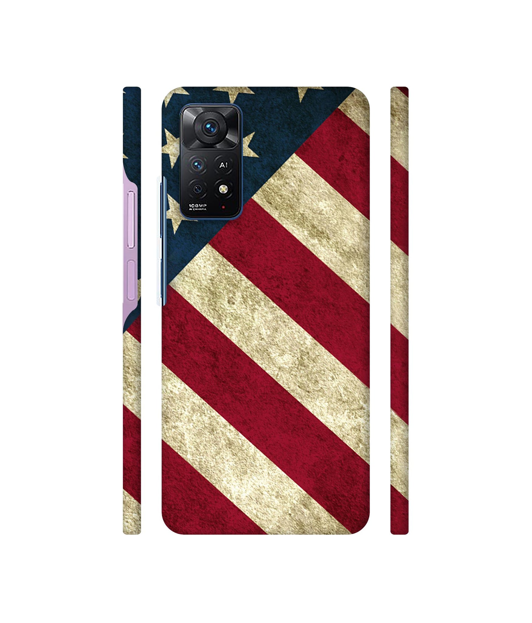 USA Flag Designer Hard Back Cover for Mi Redmi Note 11 Pro Plus 5G