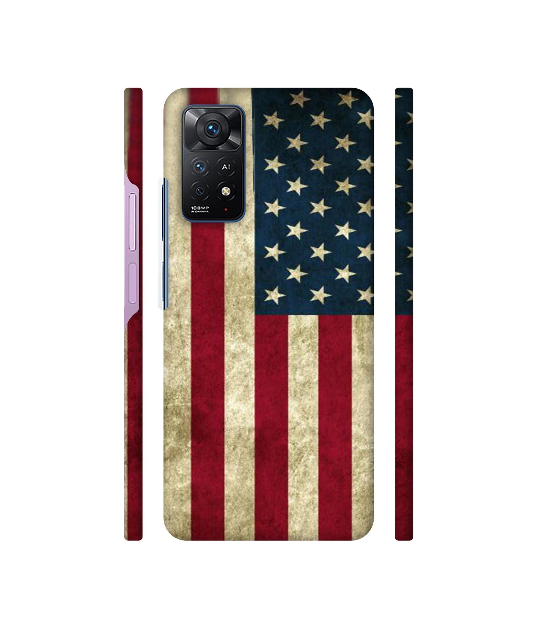 Vingate USA Flag Designer Hard Back Cover for Mi Redmi Note 11 Pro Plus 5G
