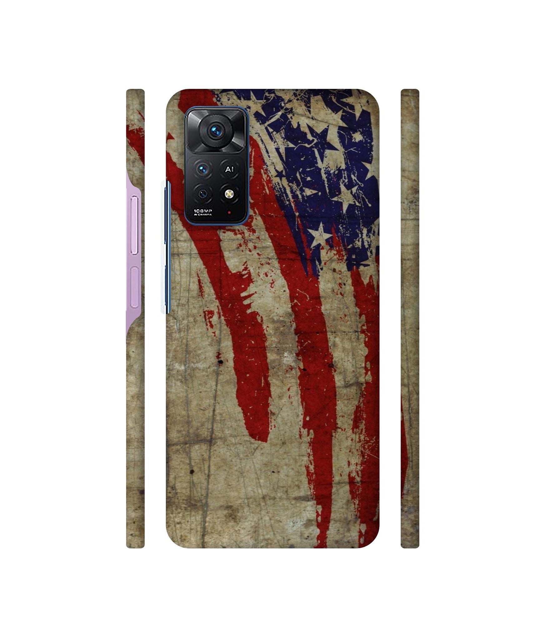 Vintage American Flag Designer Hard Back Cover for Mi Redmi Note 11 Pro Plus 5G