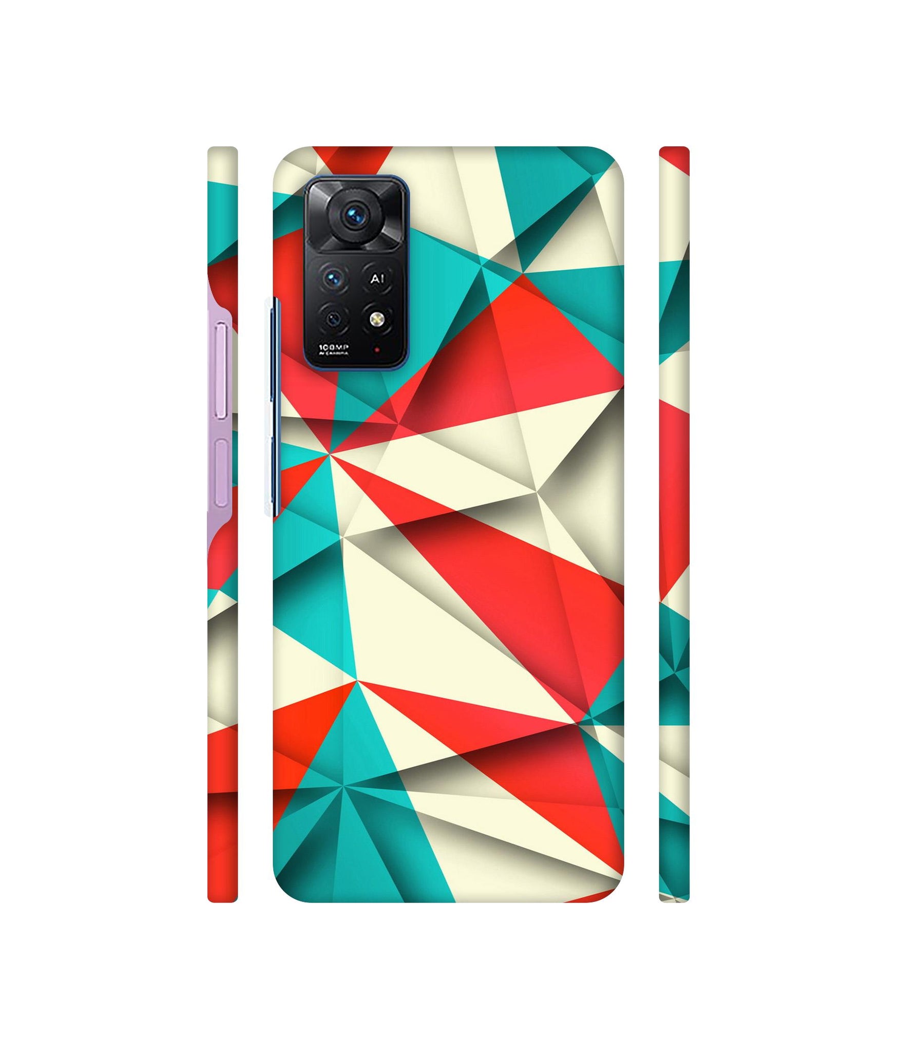 Red Blue White Pattern Designer Hard Back Cover for Mi Redmi Note 11 Pro Plus 5G
