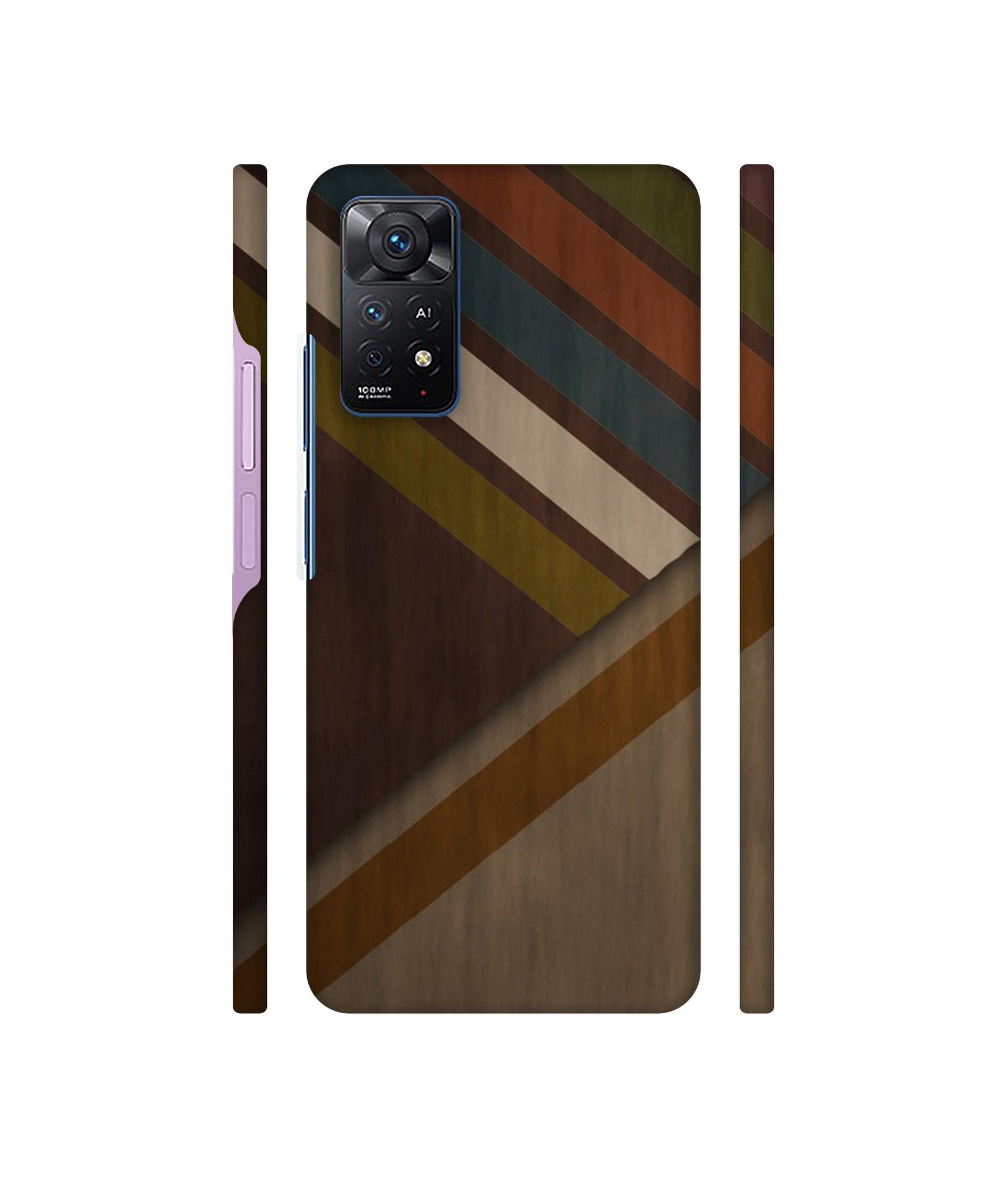 Colorful Wooden Pattern Designer Hard Back Cover for Mi Redmi Note 11 Pro Plus 5G