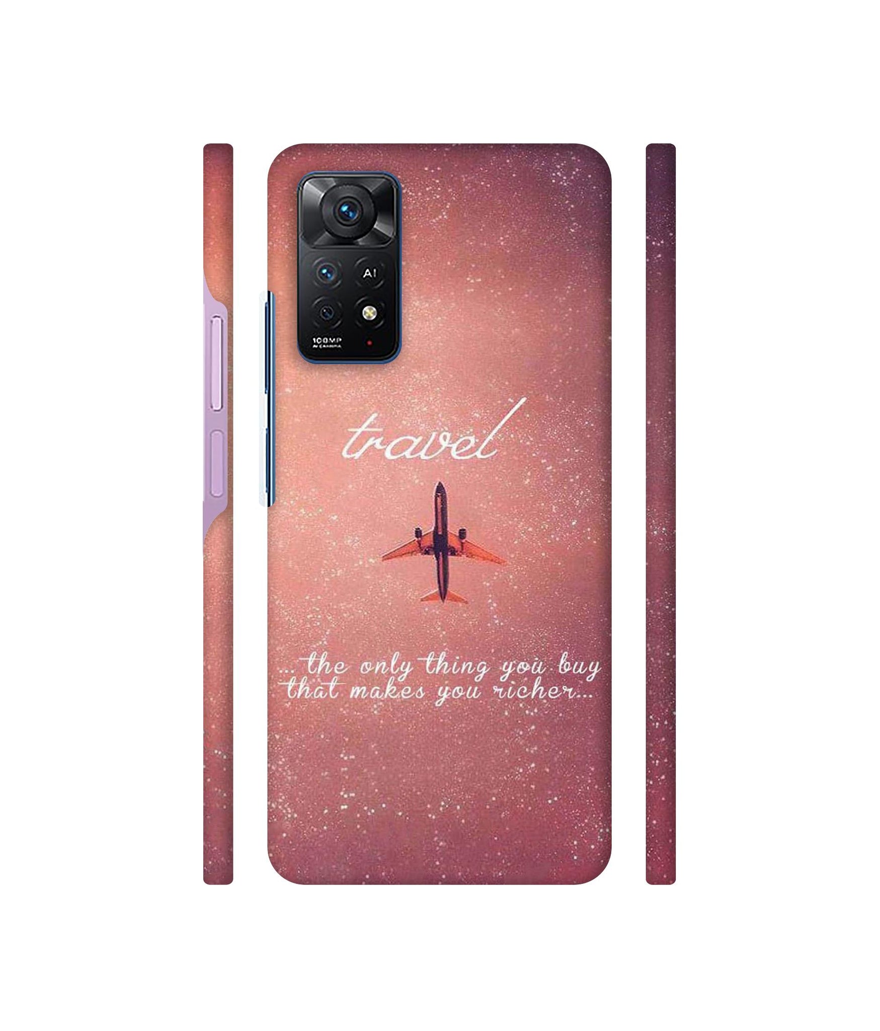 Travel with Plane Designer Hard Back Cover for Mi Redmi Note 11 Pro Plus 5G