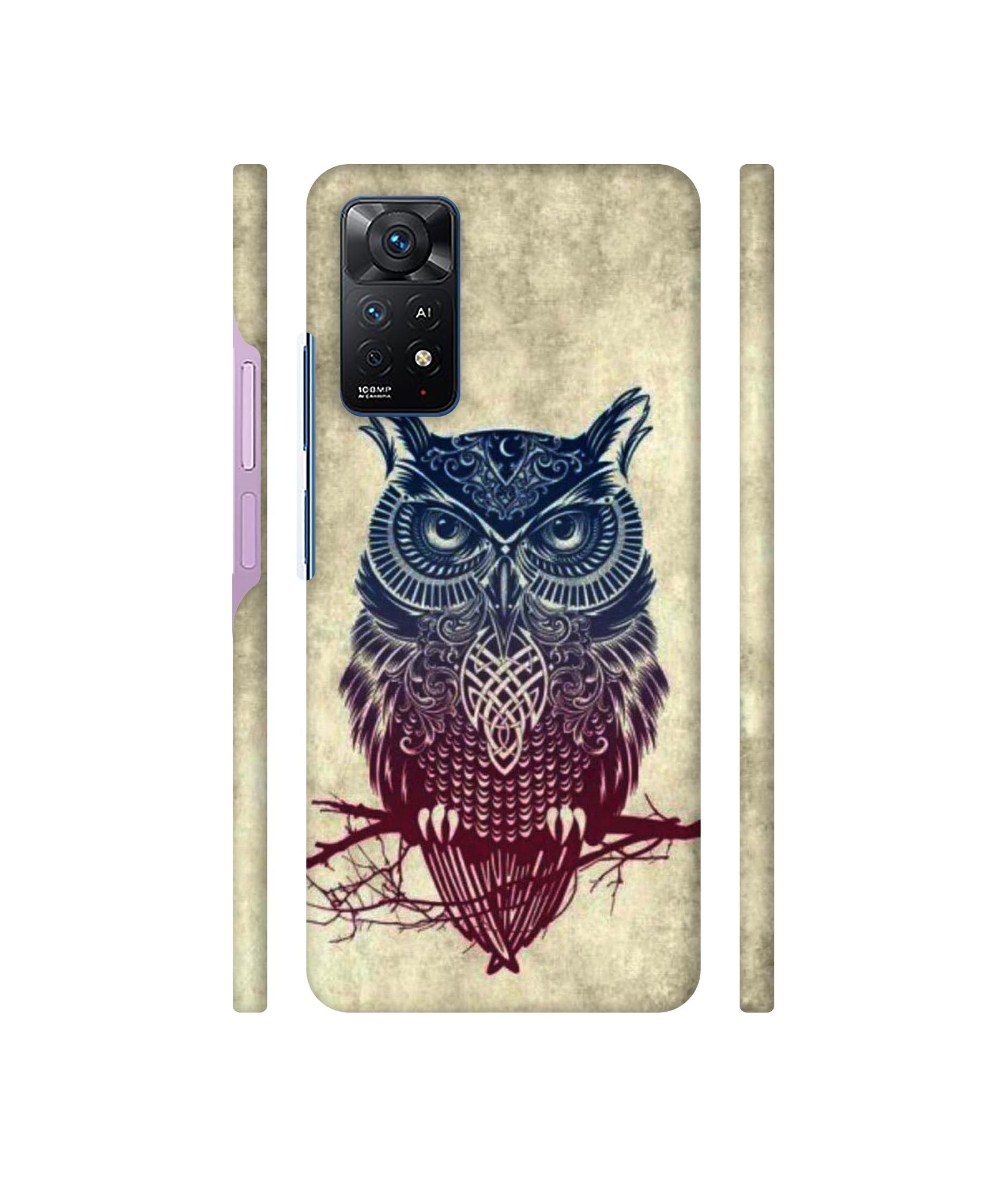 Owl Pattern Designer Hard Back Cover for Mi Redmi Note 11 Pro Plus 5G