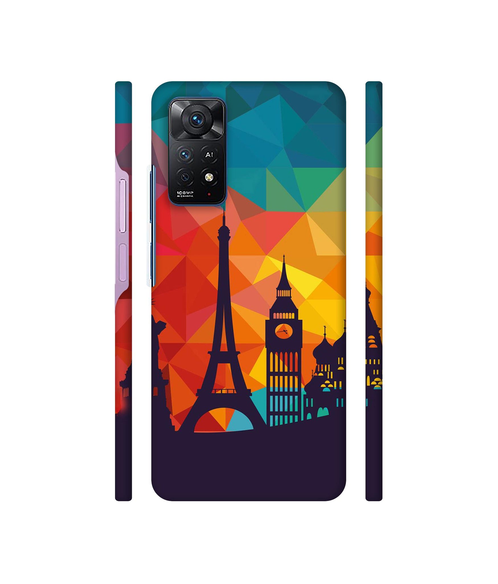 Colored Paris Designer Hard Back Cover for Mi Redmi Note 11 Pro Plus 5G