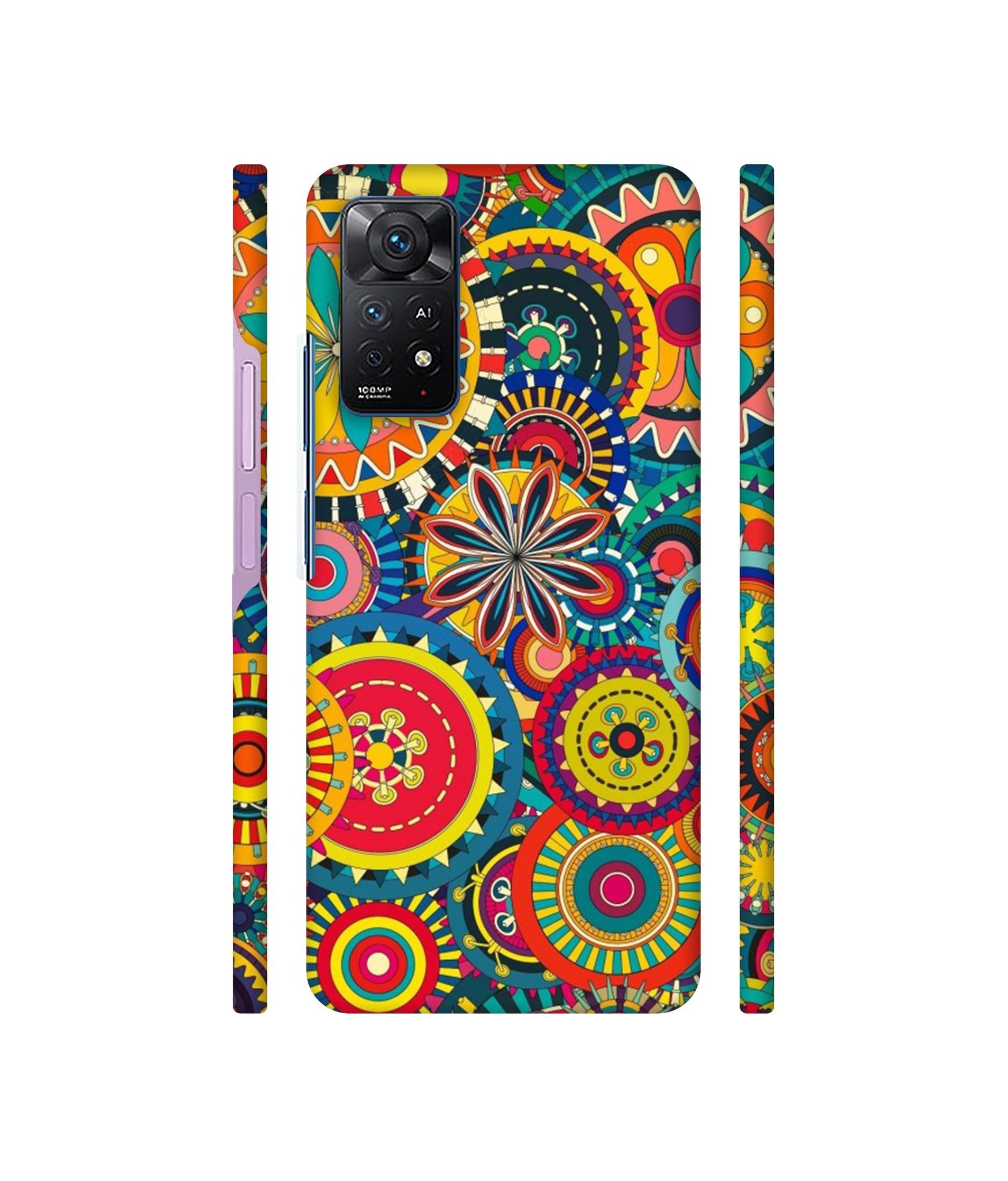 Ring Pattern Print Designer Hard Back Cover for Mi Redmi Note 11 Pro Plus 5G