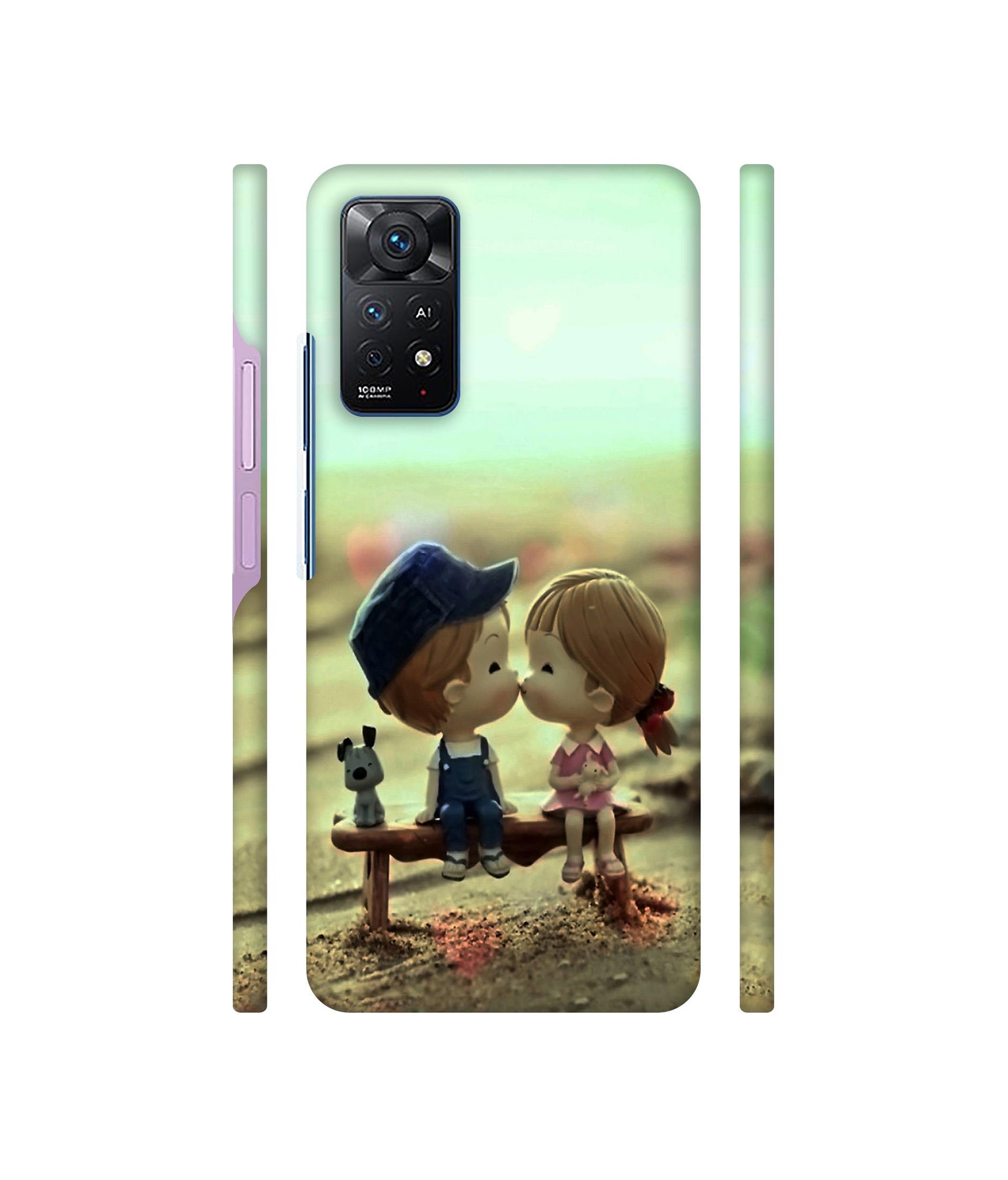 Love Couples Pattern Designer Hard Back Cover for Mi Redmi Note 11 Pro Plus 5G