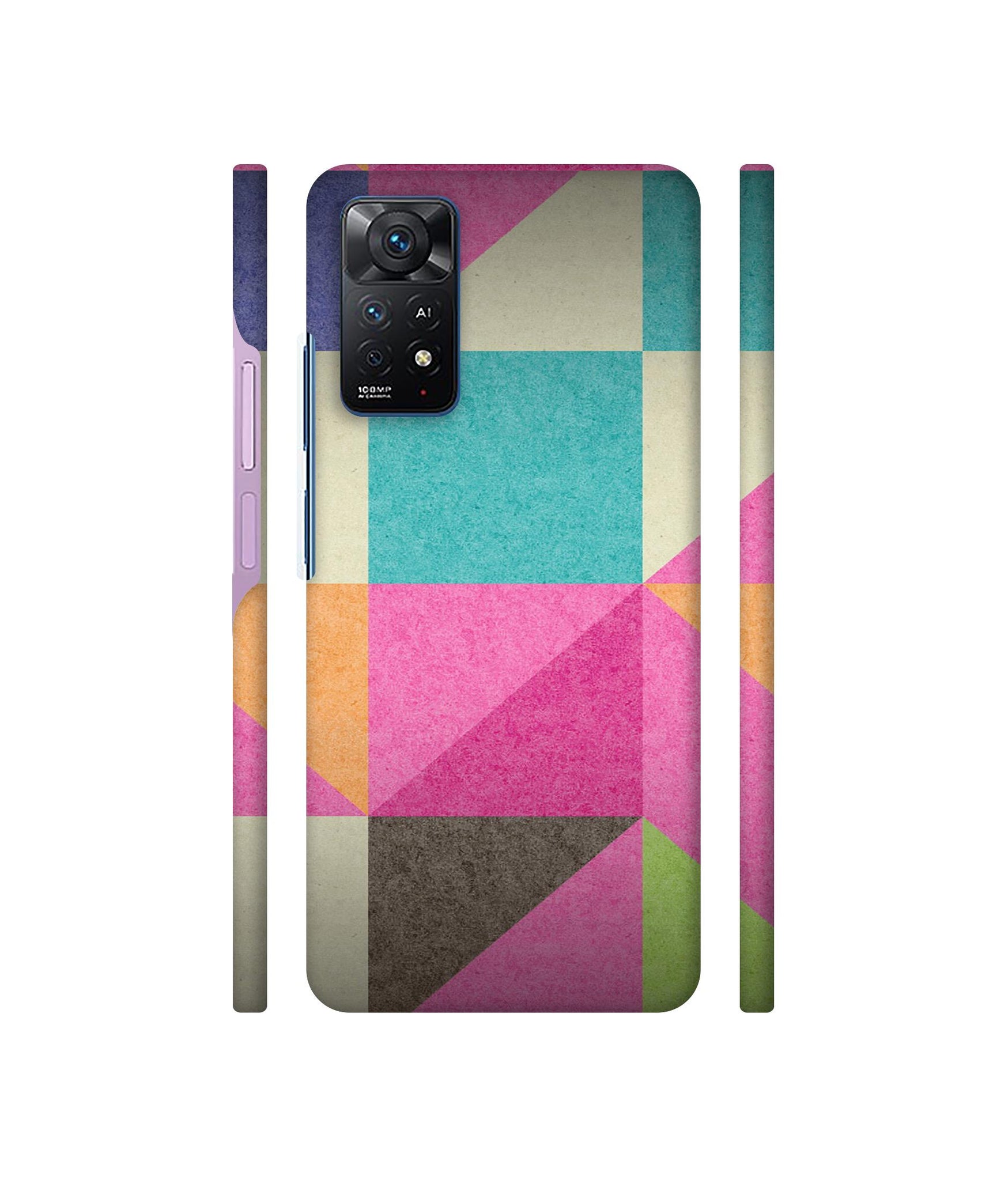 Pink Cyan Designer Hard Back Cover for Mi Redmi Note 11 Pro Plus 5G