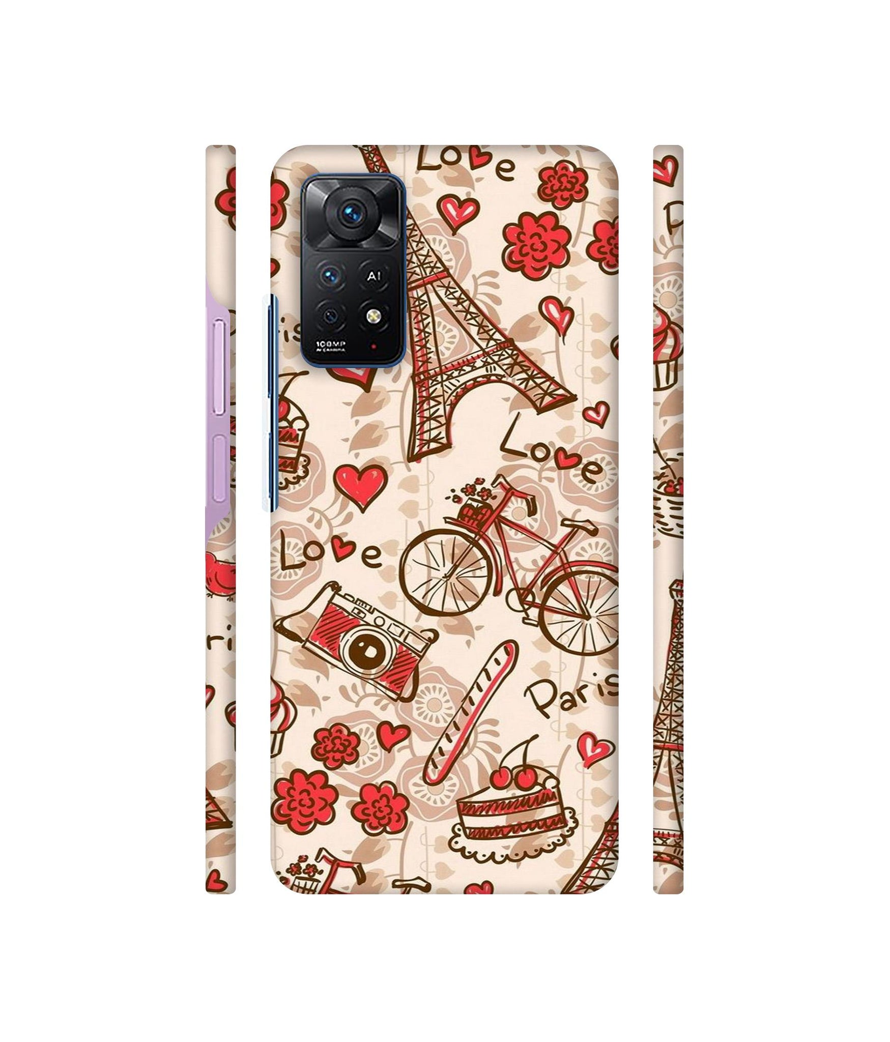 Vintage Paris Designer Hard Back Cover for Mi Redmi Note 11 Pro Plus 5G
