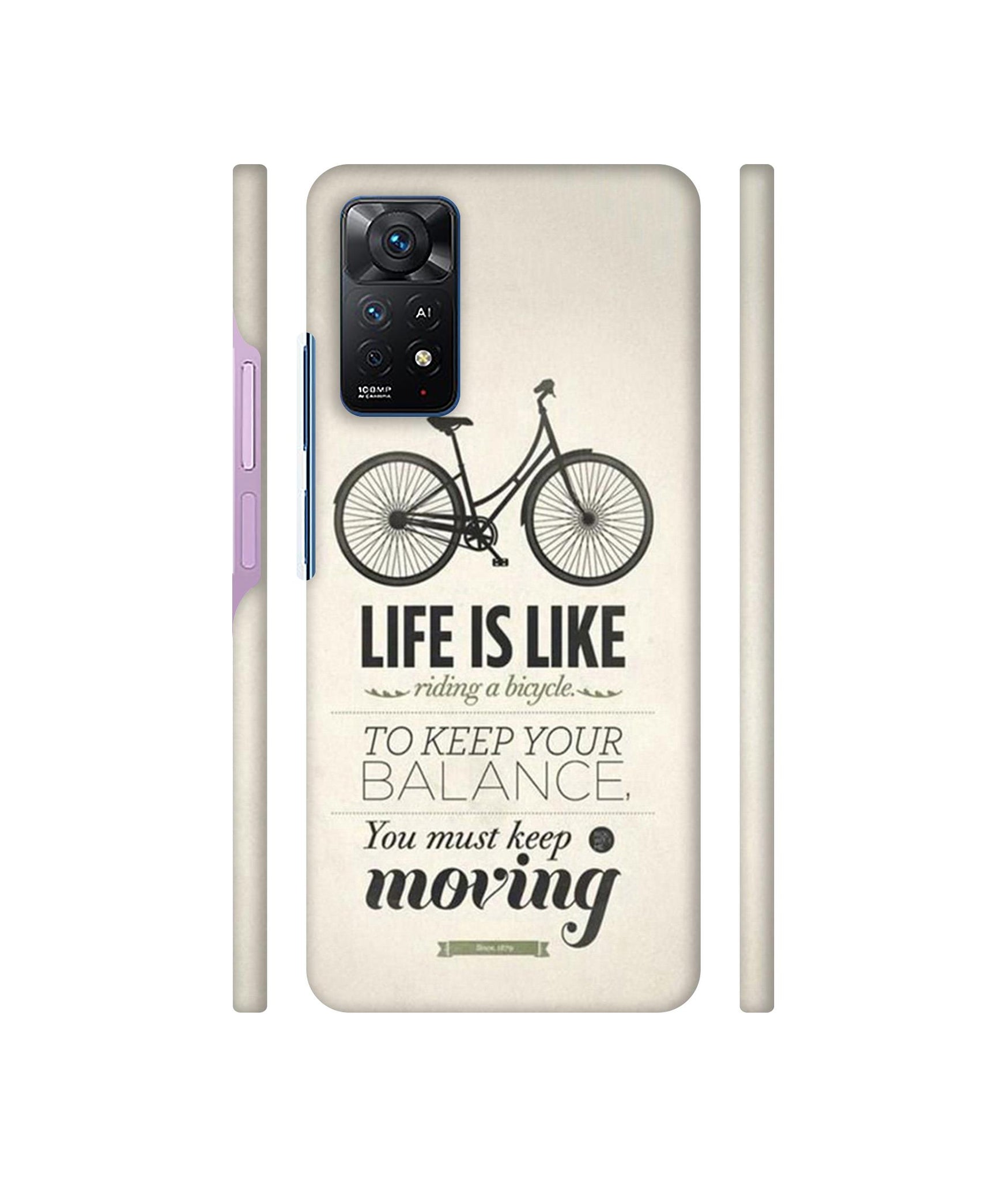 Life is Like Moving Designer Hard Back Cover for Mi Redmi Note 11 Pro Plus 5G