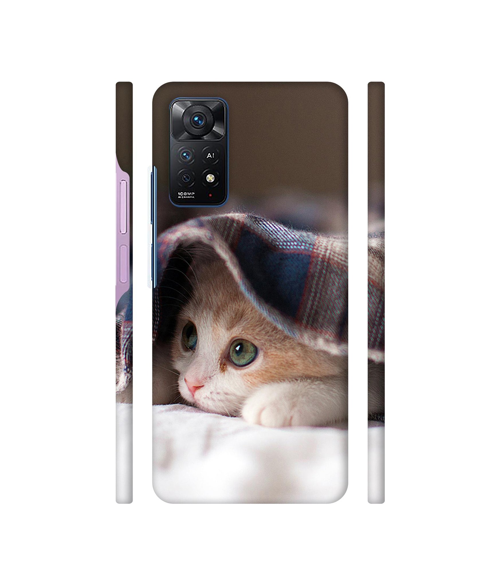 Sleepy Kitten Designer Hard Back Cover for Mi Redmi Note 11 Pro Plus 5G