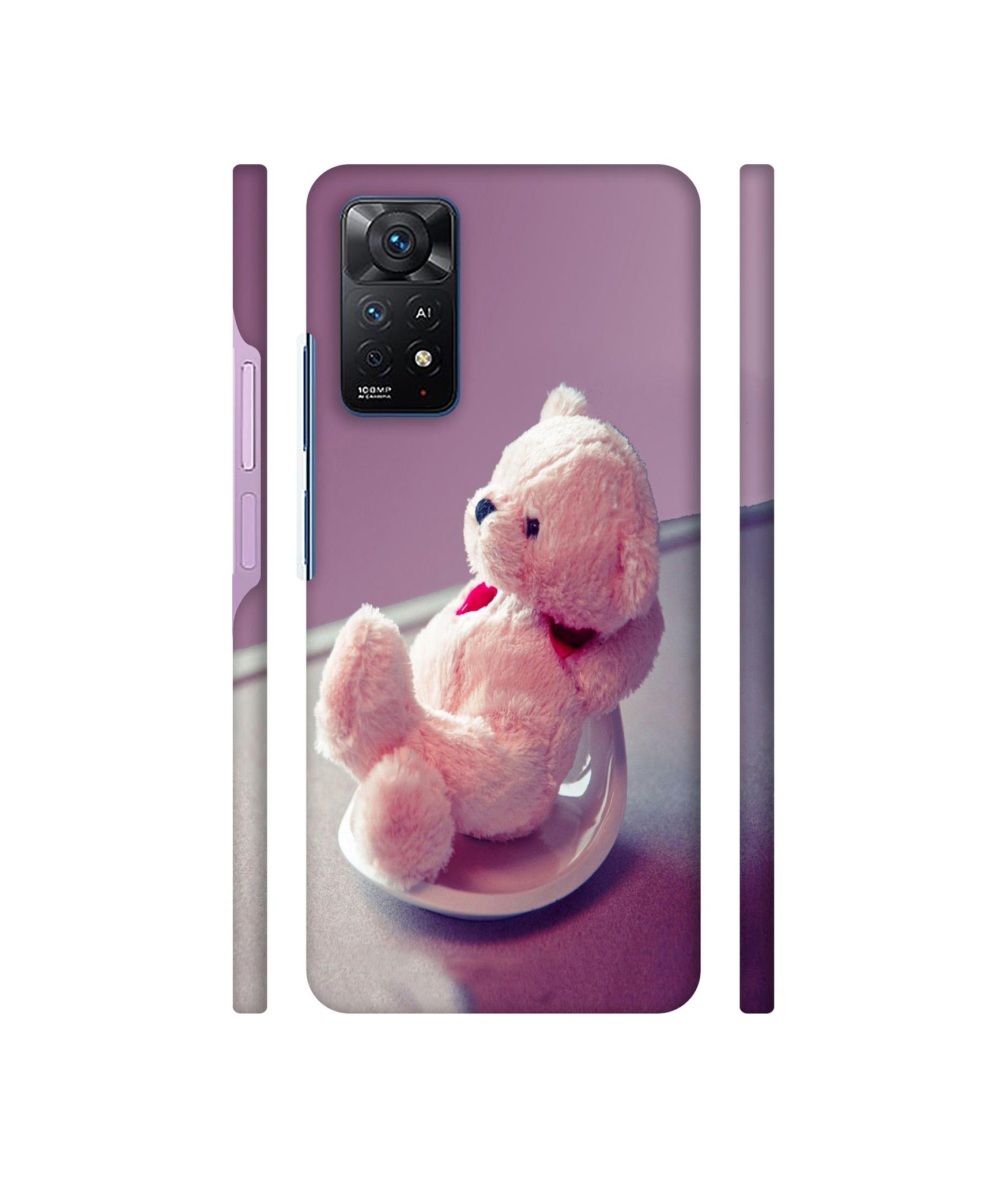 Cute Teddy Bear Designer Hard Back Cover for Mi Redmi Note 11 Pro Plus 5G