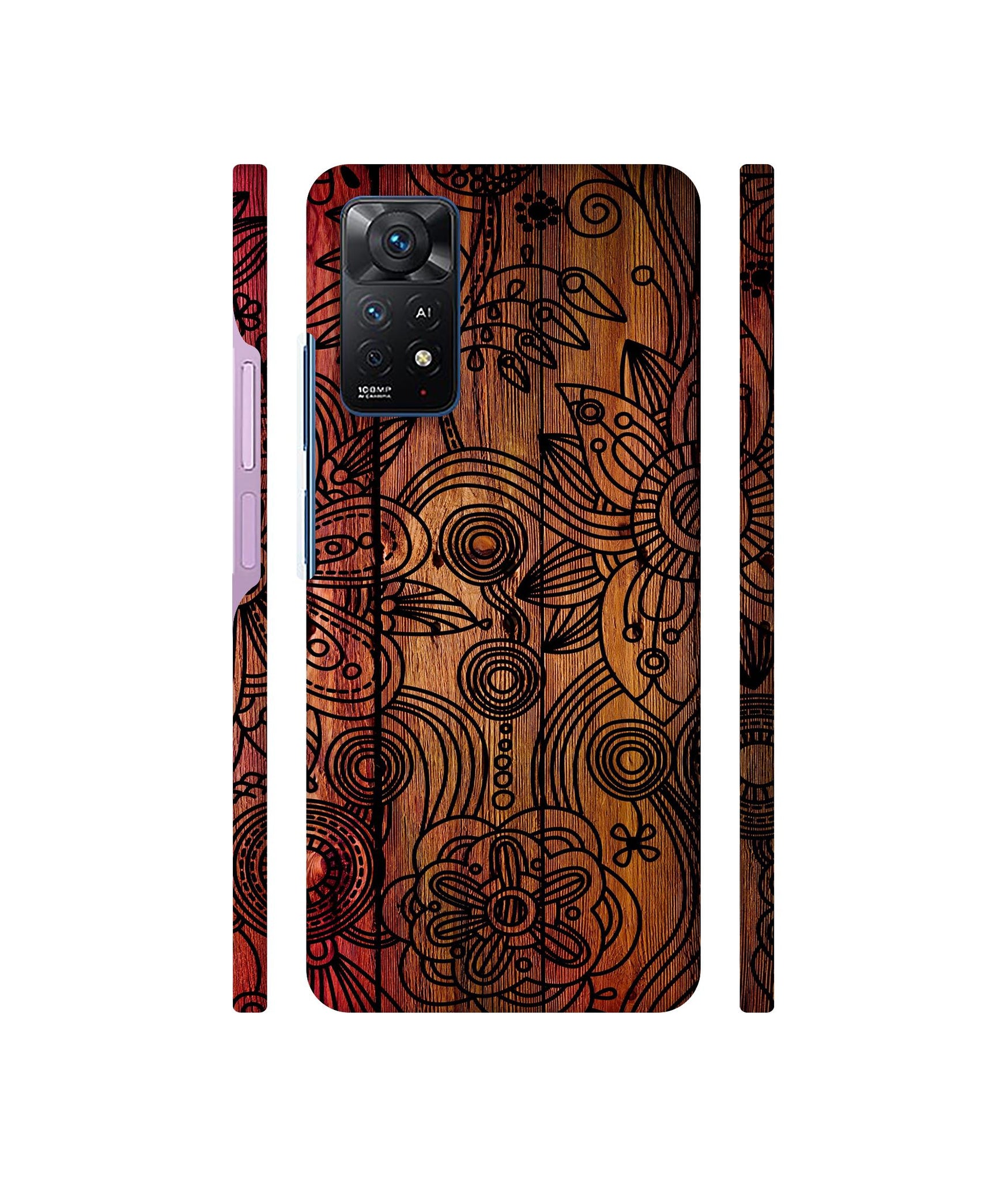 Dark Wooden Background Designer Hard Back Cover for Mi Redmi Note 11 Pro Plus 5G
