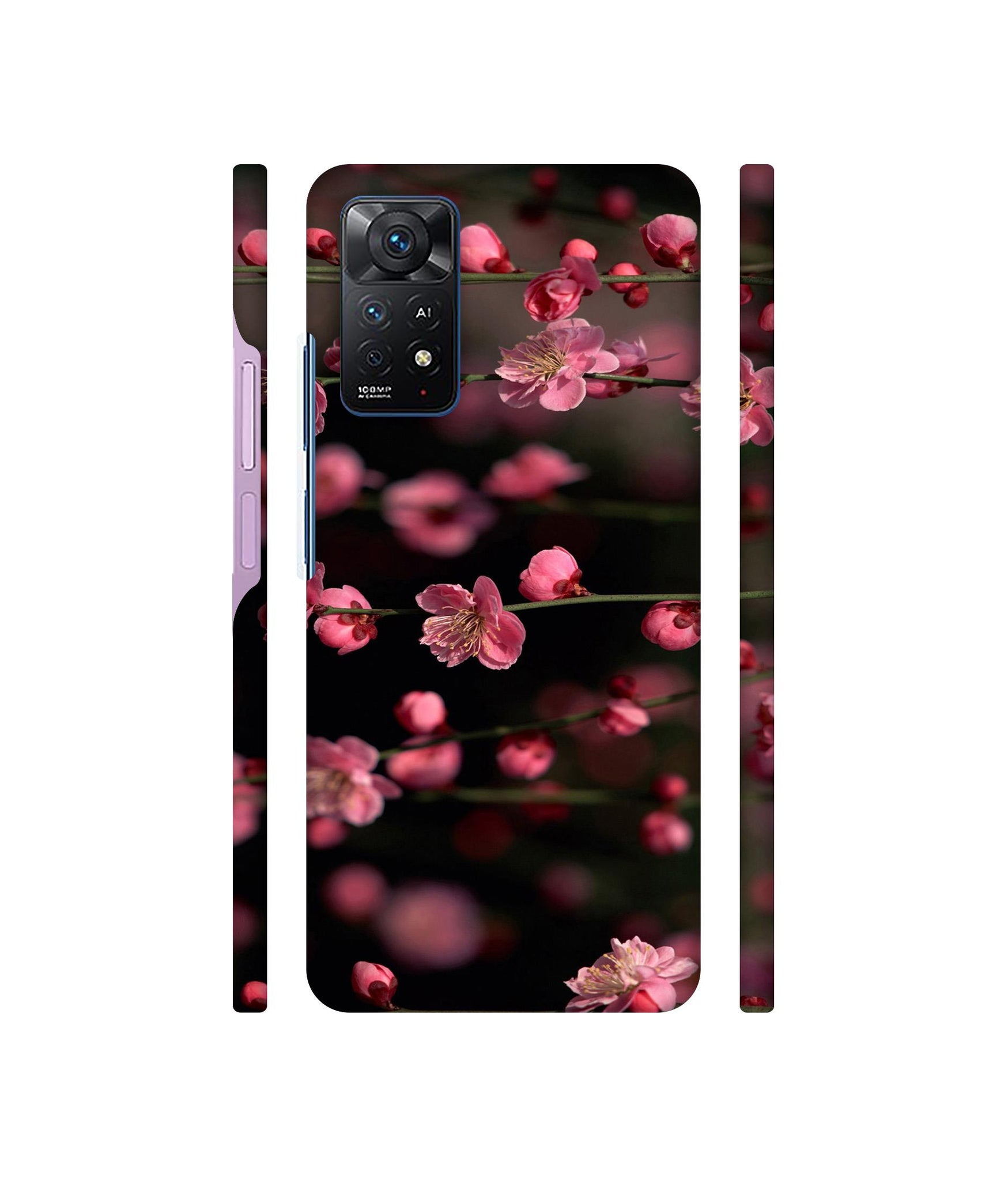 Pink Flowers Designer Hard Back Cover for Mi Redmi Note 11 Pro Plus 5G