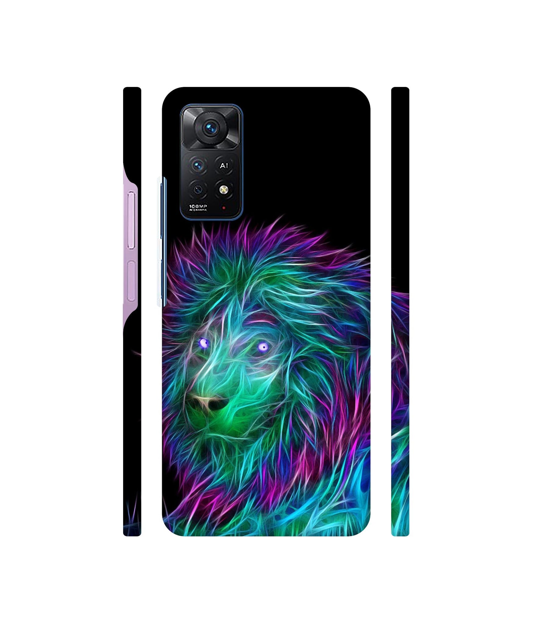3D Lion Designer Hard Back Cover for Mi Redmi Note 11 Pro Plus 5G